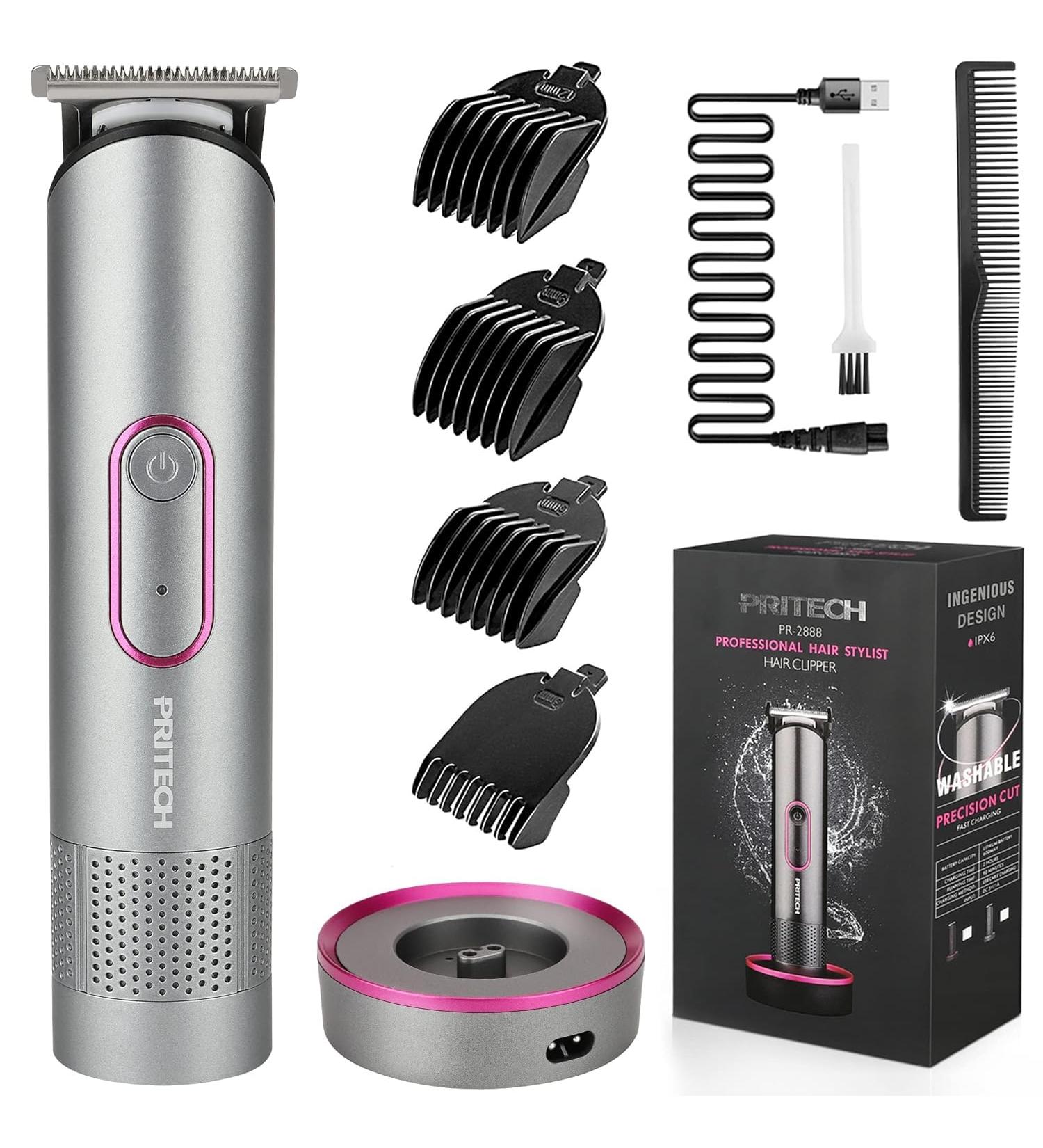 PRITECH Bikini Trimmer Women Wet & Dry Electric Lady Shavers for Women Rechargeable Pubic Hair Trimmer Women Women Razor&Shaver for Underarm Legs Pubic Hair with Standing Recharge Dock Gray - Buy Online on GoSupps.com