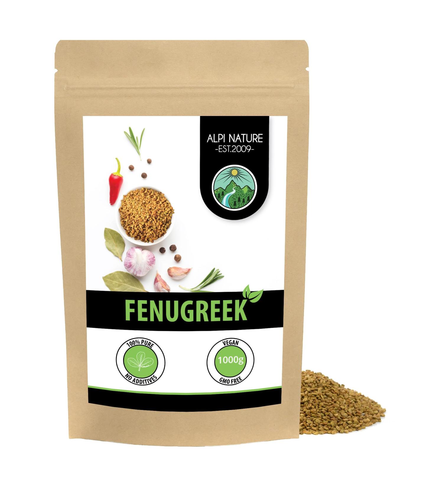 1kg Fenugreek Seeds - 100% Natural Vegan Whole Seeds - No Additives - Pack of 1 - Buy Online on GoSupps.com