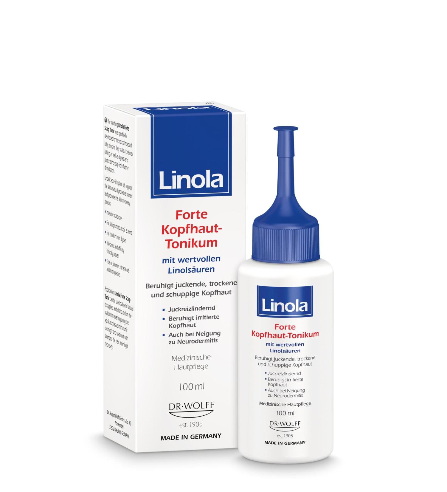 Linola Forte Scalp Tonic 100 ml | Relieves Itching & Inflammation | Scalp Care for Dry Scaly Skin | Ideal for Neurodermatitis - Buy Online on GoSupps.com
