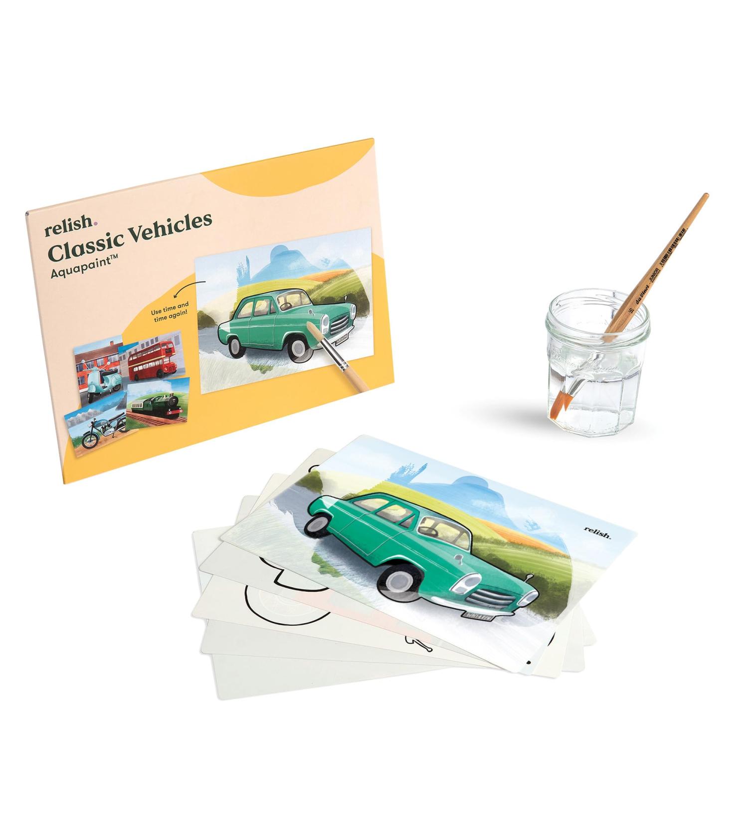 Relish Classic Car Aquapaint Watercolor Art Set - Engaging Dementia Activities & Alzheimer s Products for Seniors - Buy Online on GoSupps.com