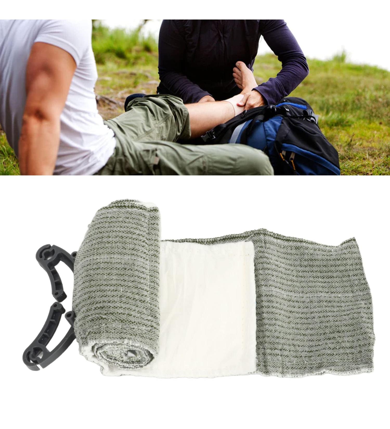 Buy 4 Inch Hemostatic Bandage - Emergency Aseptic Wound Control for Camping Hiking & Training - International Shipping Available - Buy Online on GoSupps.com