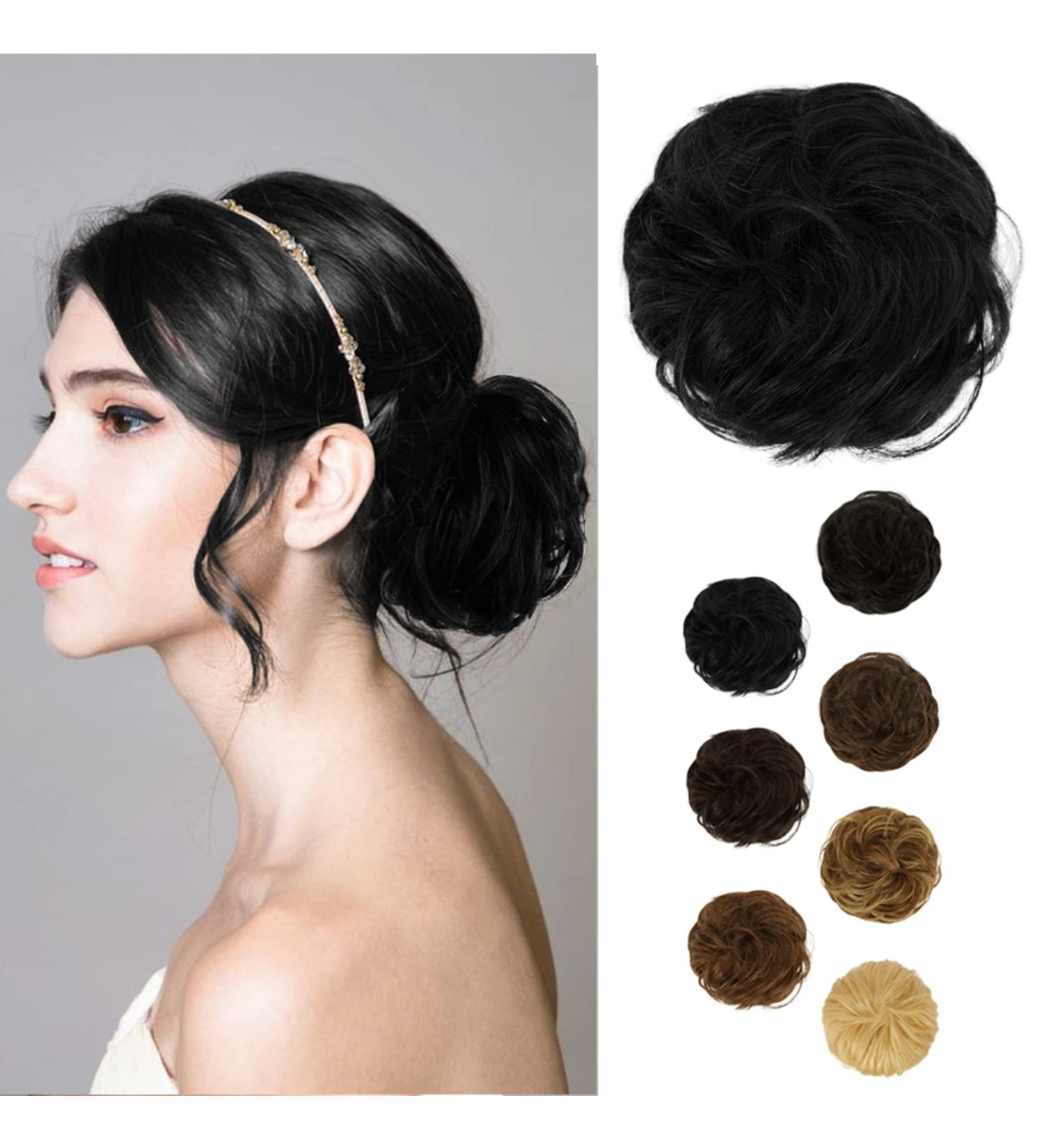 Buy BARSDAR 100% Real Hair Part Hair Tie - 32g Curled Messy Bun Extensions for Women & Girls - Large Full Updos - Black - 1 PC - Buy Online on GoSupps.com