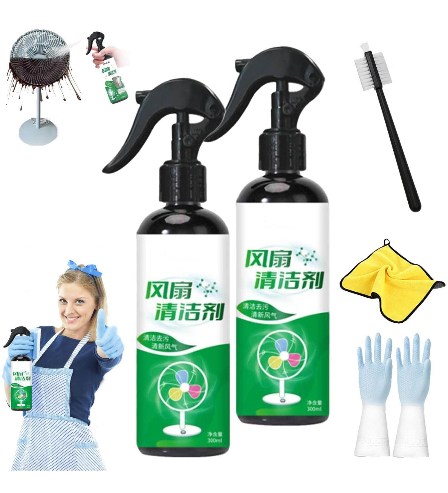 Evarisy Effective & Multi-Function Fan Cleaner Spray Fan Cleaning Spray Fan Cleaner For Standing Fan Spray Electric Fan Spray Cleaner Fan Cleaning Spray for All Types of Fans (2PCS) - Buy Online on GoSupps.com