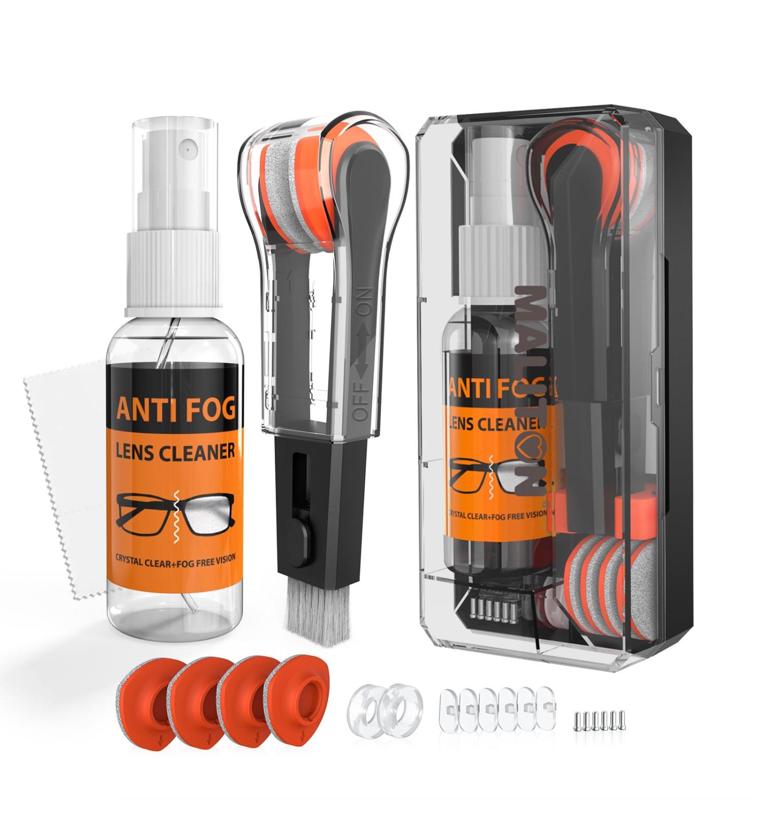 Malitone Portable Glasses Cleaner Kit - 30ml Spray 8-in-1 Repair Set Nose Pad Screwdriver & Cleaning Cloth - Perfect for Eyeglasses Care - Buy Online on GoSupps.com