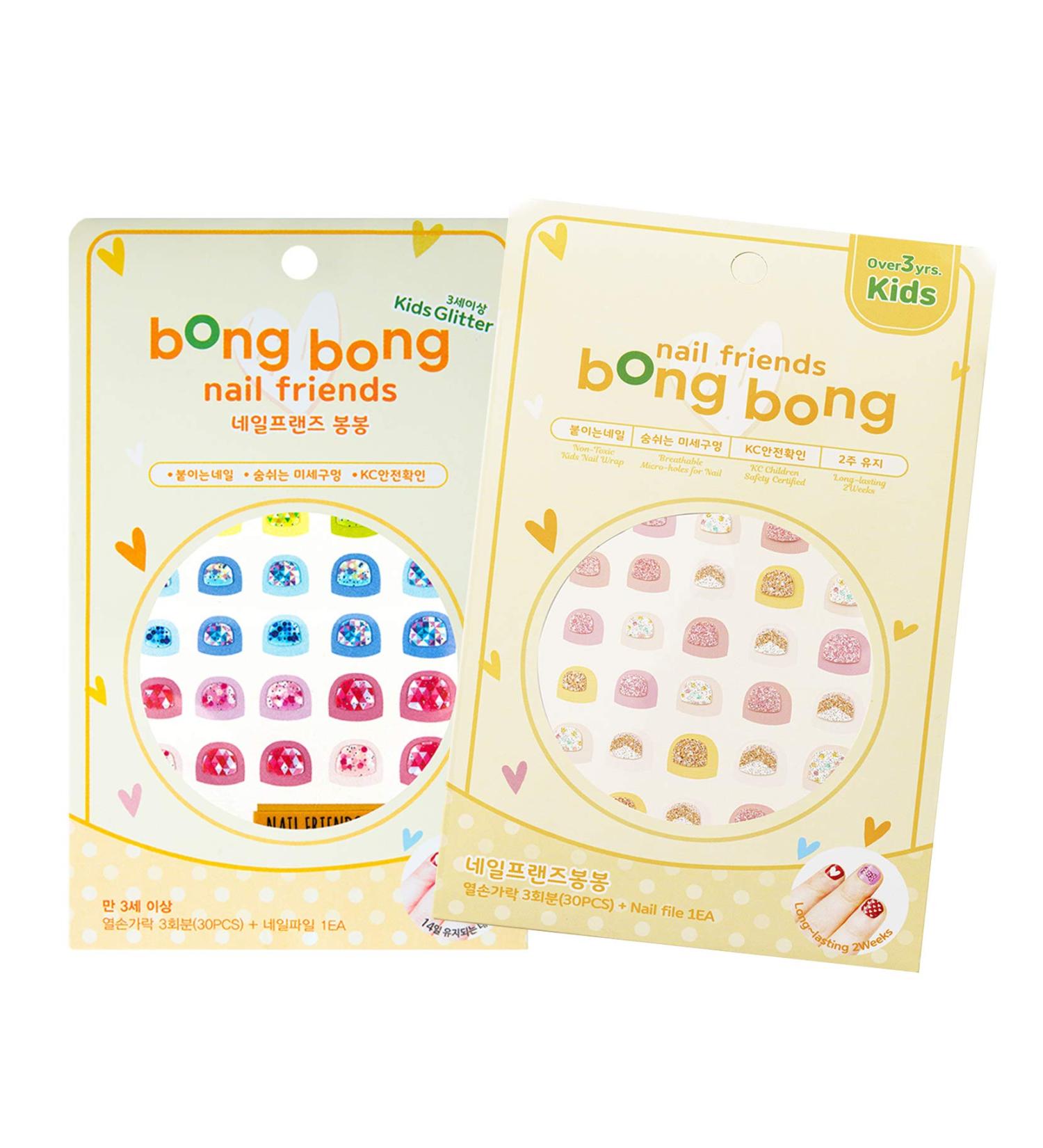 Non-Toxic Nail Wraps for Kids | Self-Adhesive Nail Stickers | Long-Lasting Nail Art - 3-7 Year Old Pretty Pack | Includes Nail File | 60 Count (2 Pack) - Buy Online on GoSupps.com