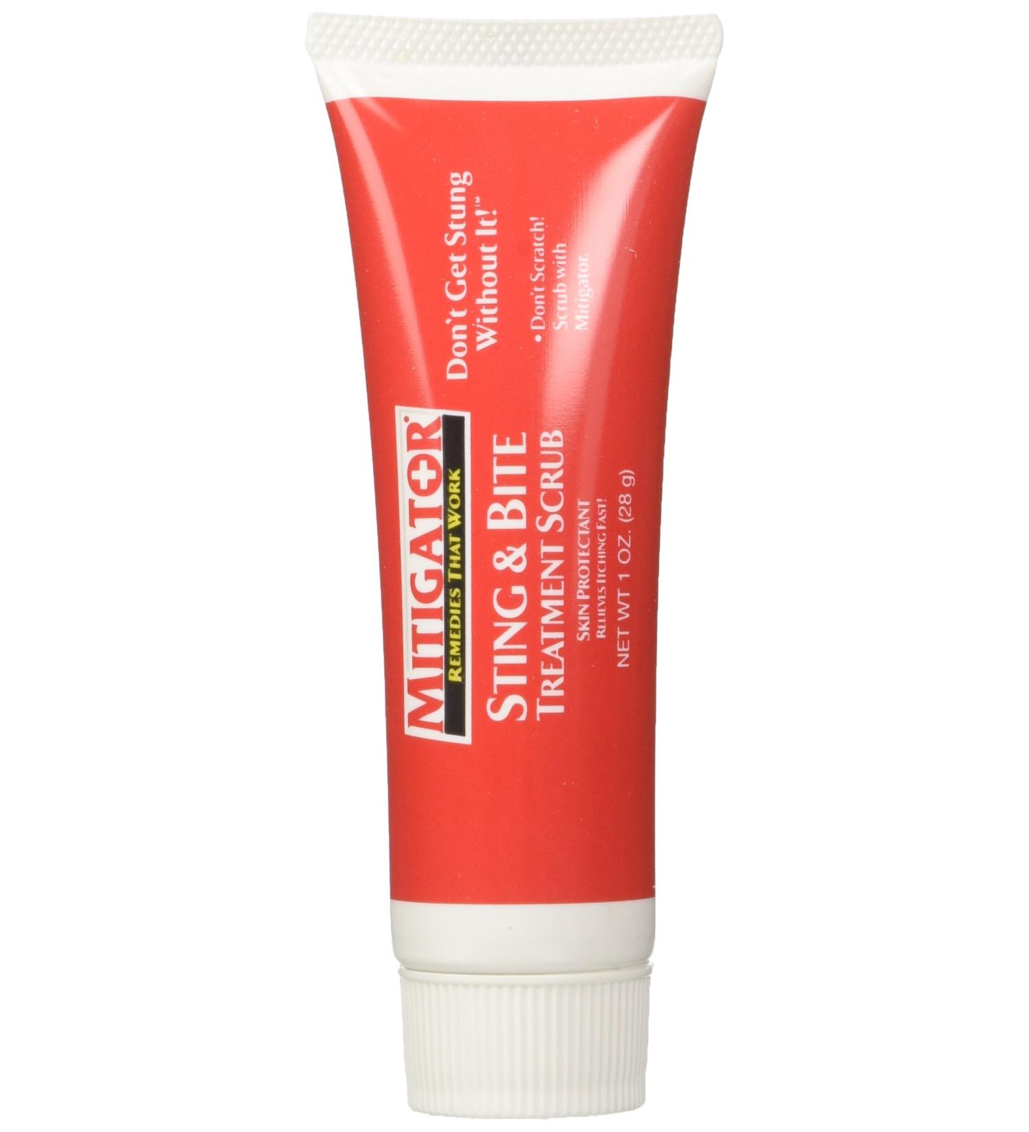 Mitigator Sting & Bite Scrub - Fast-Acting Skin Protectant, Relieves Itching - 1 oz Tube - Buy Online on GoSupps.com