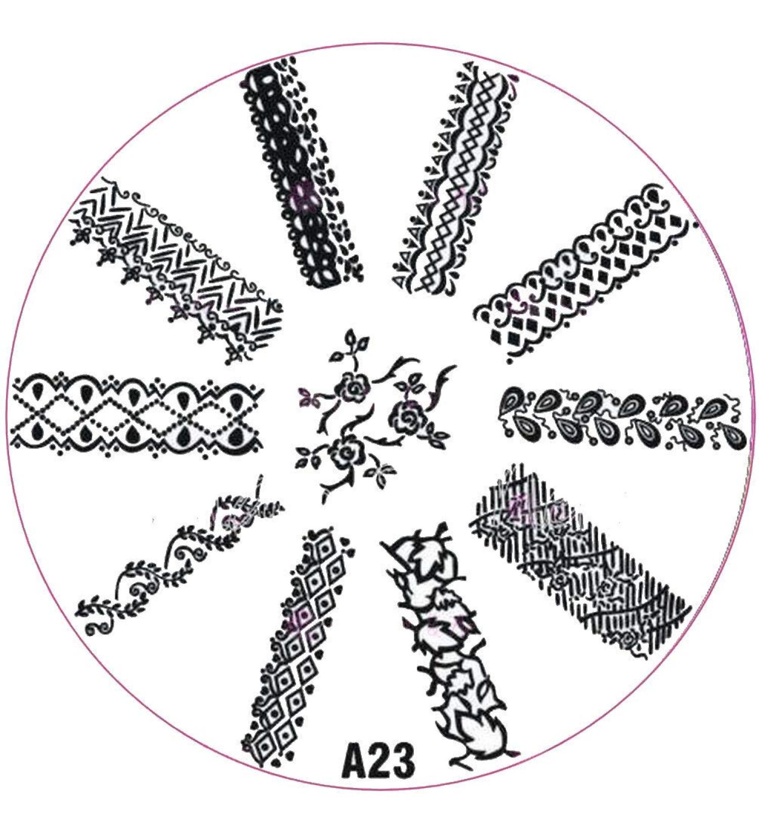 ++SPECIAL ITEM++ Stamping stencil A-Series: A23 Lace tendrils Lace roses