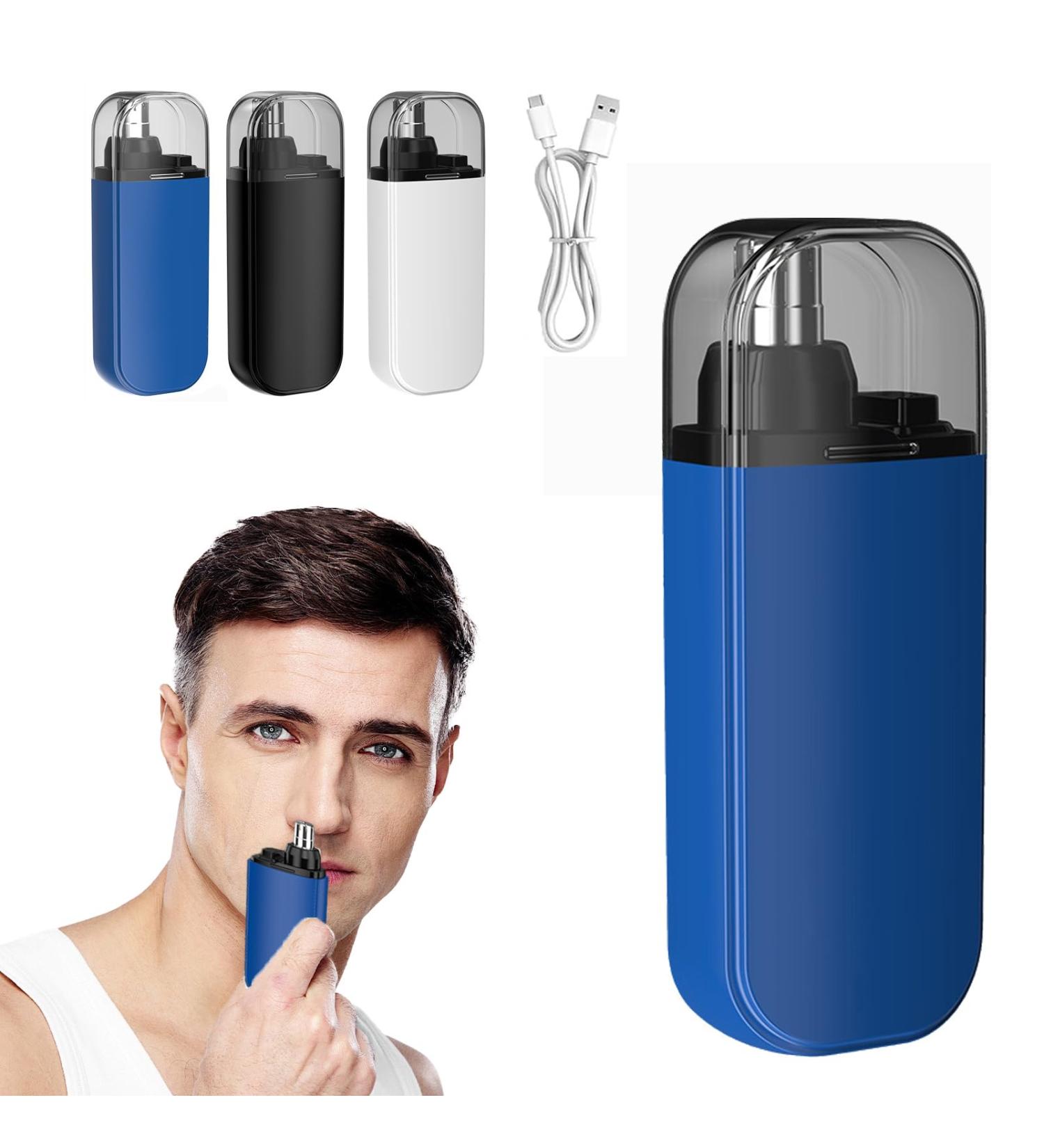 Buy Portable IPX7 Waterproof Ear & Nose Hair Trimmer - Rechargeable Dual Edge Blade Dust Protection Cap - Best International Shipping - Buy Online on GoSupps.com