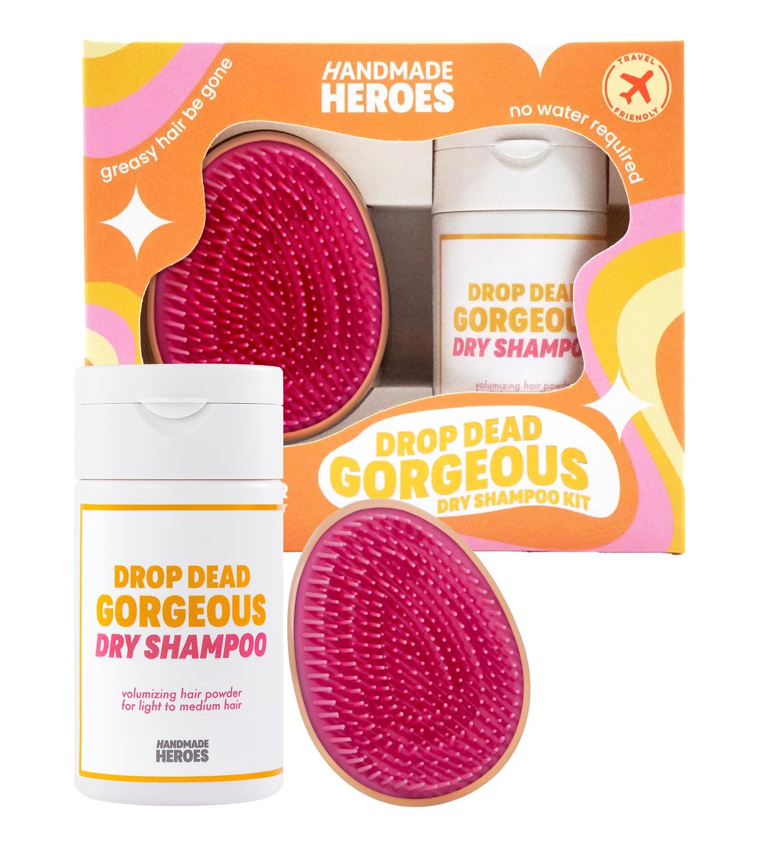 Handmade Heroes Shampooing sec Volume Powder | 100 % naturel et v g talien durable et sans a rosol | Poudre volumisante pour cheveux adapt e pour les voyages en avion femmes et hommes (blond et Brosse cheveux et blonds - Buy Online on GoSupps.com