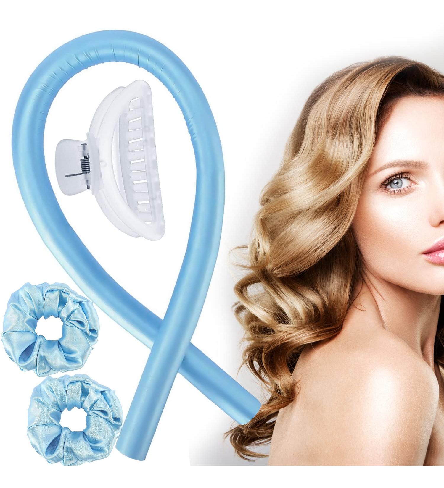 Heatless Curling Rod Headband - No Heat Hair Curler for Long Hair - Blue - Buy Online on GoSupps.com