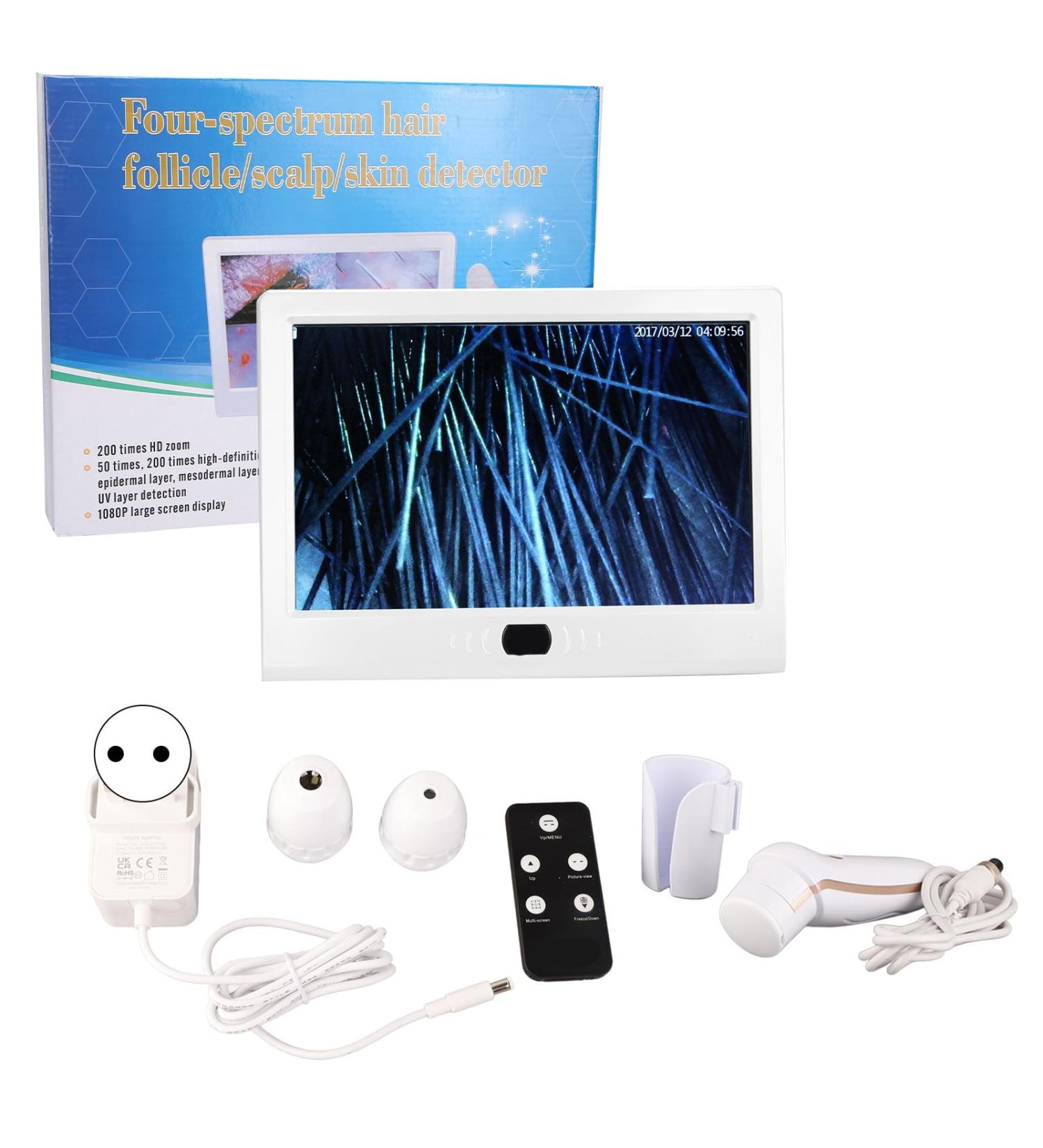 D tecteur de Peau de Cuir Chevelu D tecteur de Peau de Cheveux de 12 Pouces pour Analyse Al atoire du Cuir Chevelu des Cheveux D tecteur de Peau Num rique Testeur D'humidit Analyseur de(EU) - Buy Online on GoSupps.com