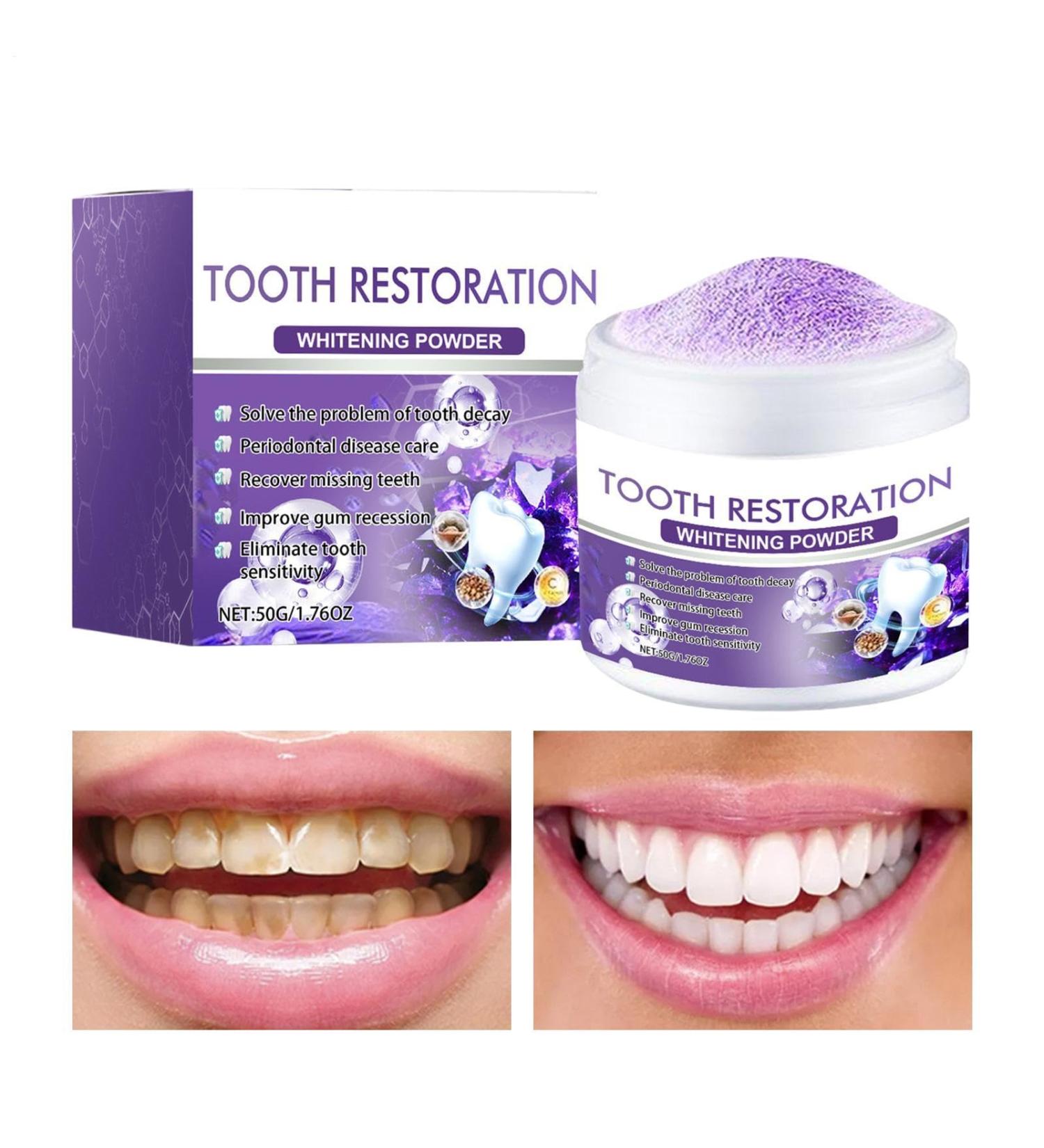 Buhygn Tooth stain remover powder toothpaste powder for whitening refreshing dental care natural formula refreshing and minty taste 50 g for removing and brightening stains - Buy Online on GoSupps.com