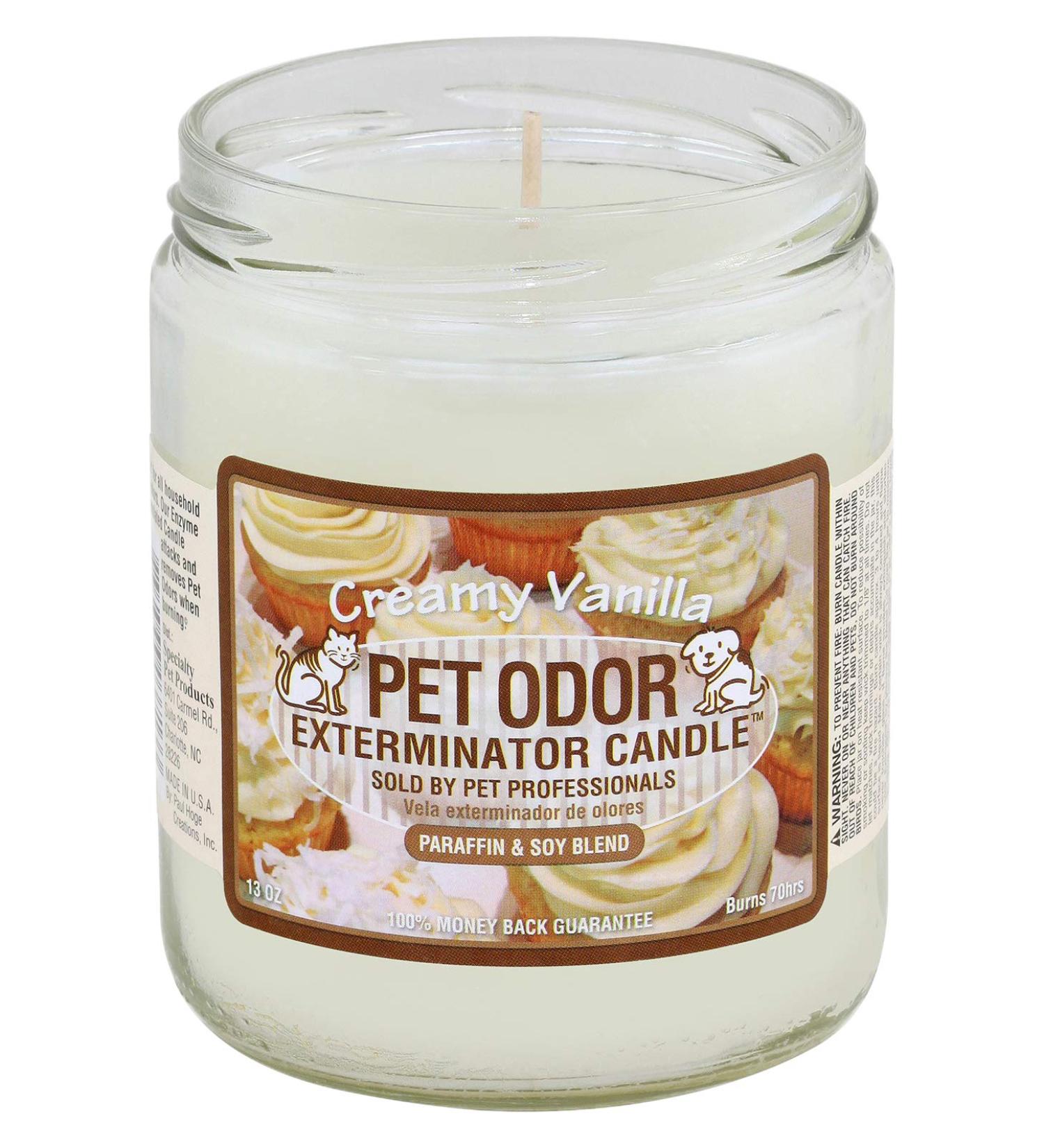 Pet Odor Exterminator Candle - Creamy Vanilla Scent for Home | Buy Now - Buy Online on GoSupps.com