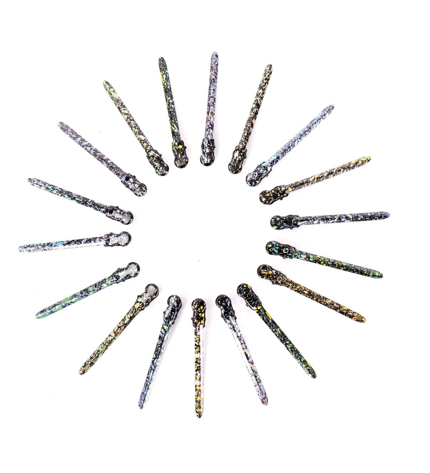 18 Pack Metal Duck Bill Hair Clips - Rust Resistant Crocodile Clips for Hair Styling, Coloring, and DIY - Mixed Color Assortment - Buy Online on GoSupps.com