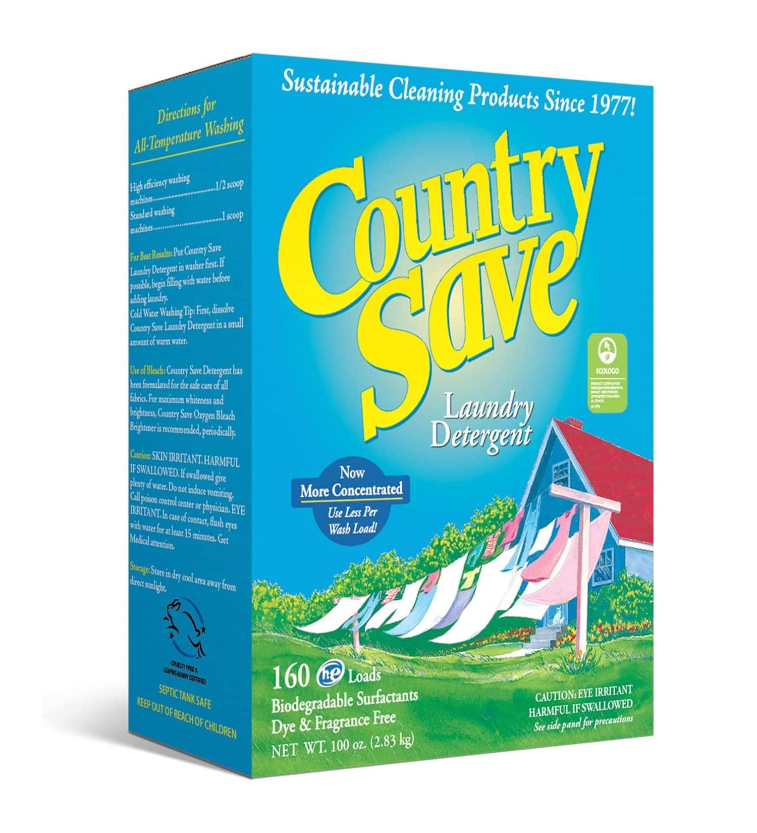 HE Natural Laundry Detergent | Safe for Babies | Country Save 100 oz (160 loads) - Buy Online on GoSupps.com