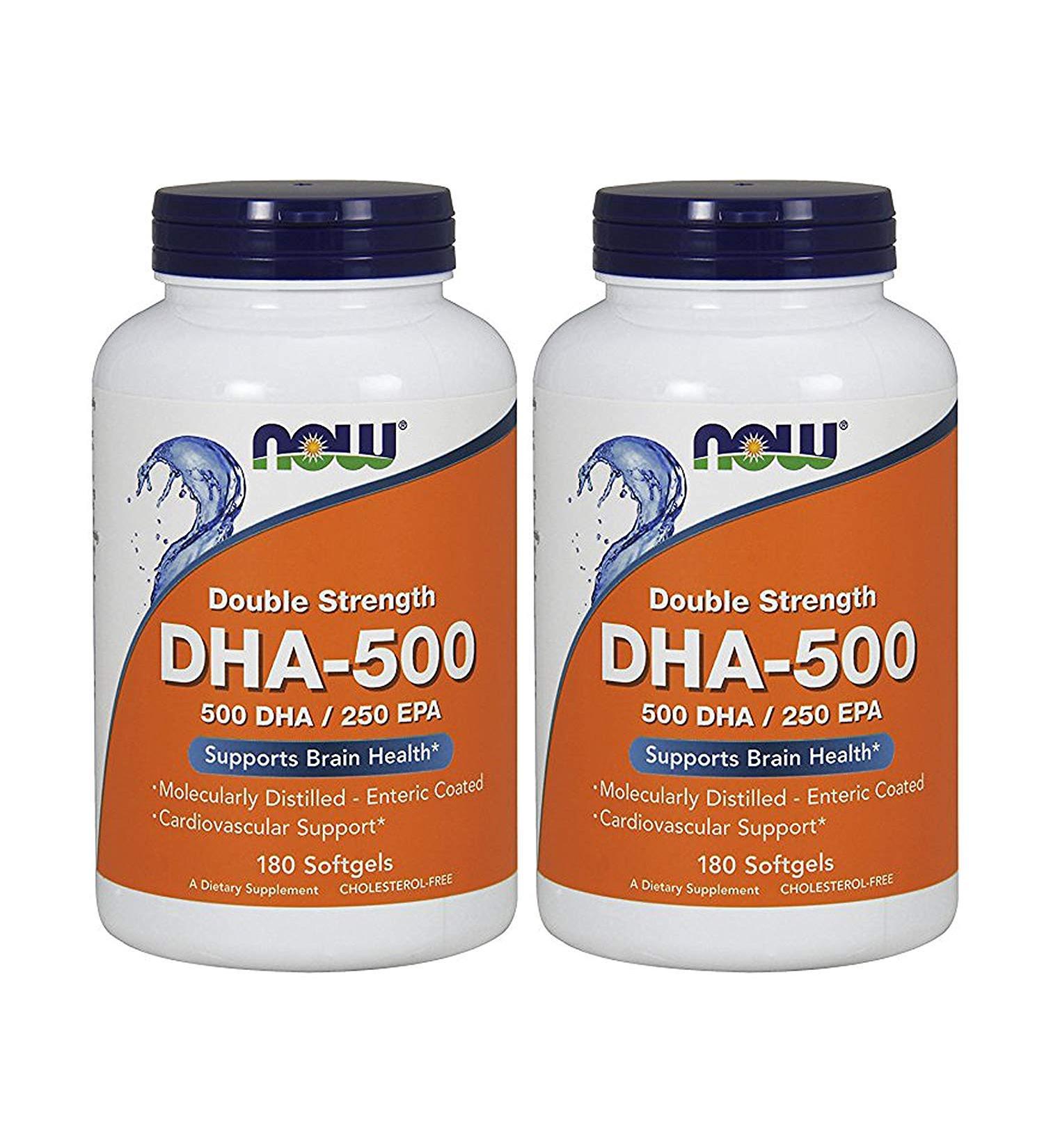 Now Foods DHA-500, 180 Softgels - 2 Pack