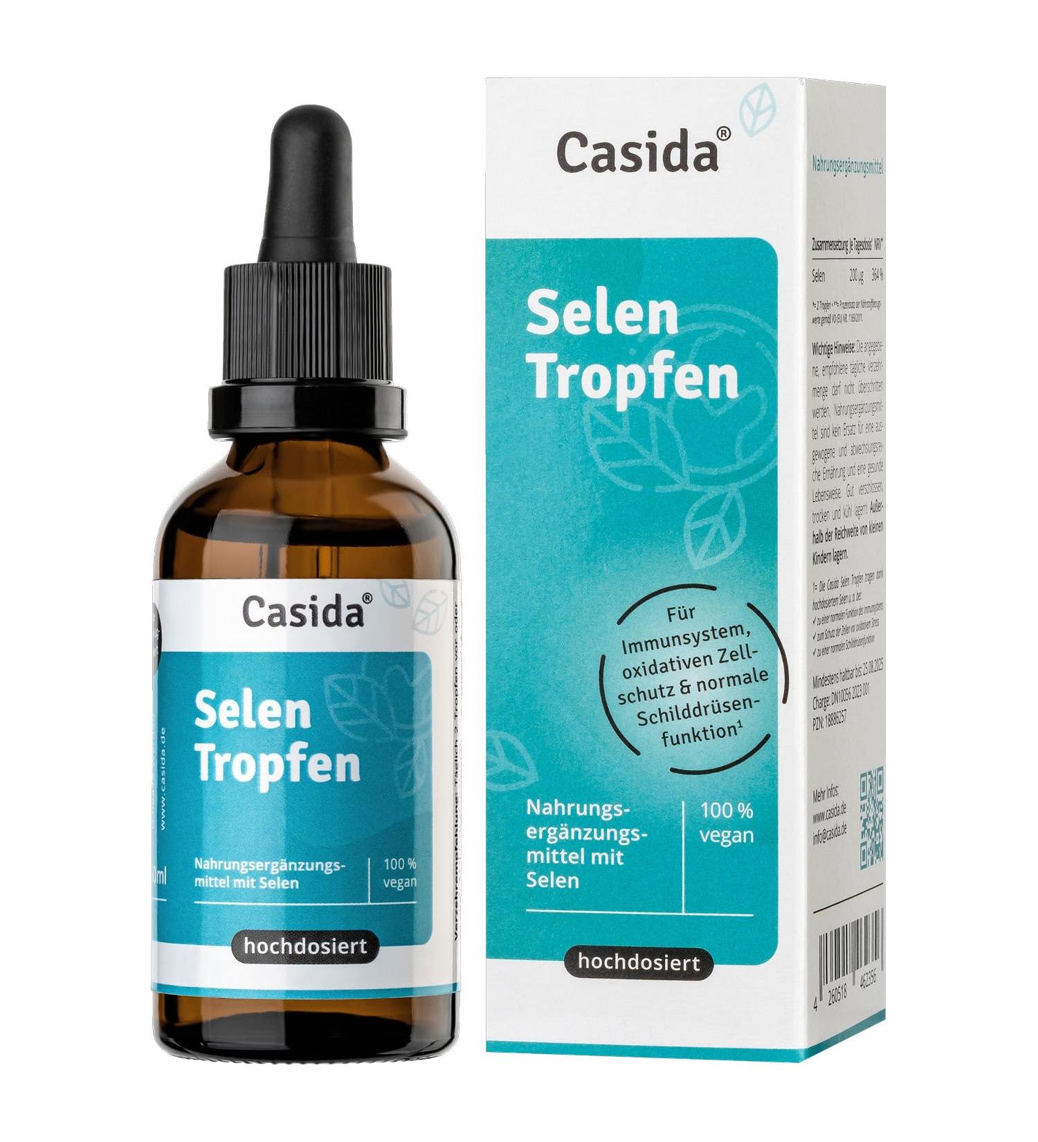 Casida Casida High-Dose Selenium Drops Sodium Selenite Vegan & Free from Undesirable Additives 50 ml - Buy Online on GoSupps.com