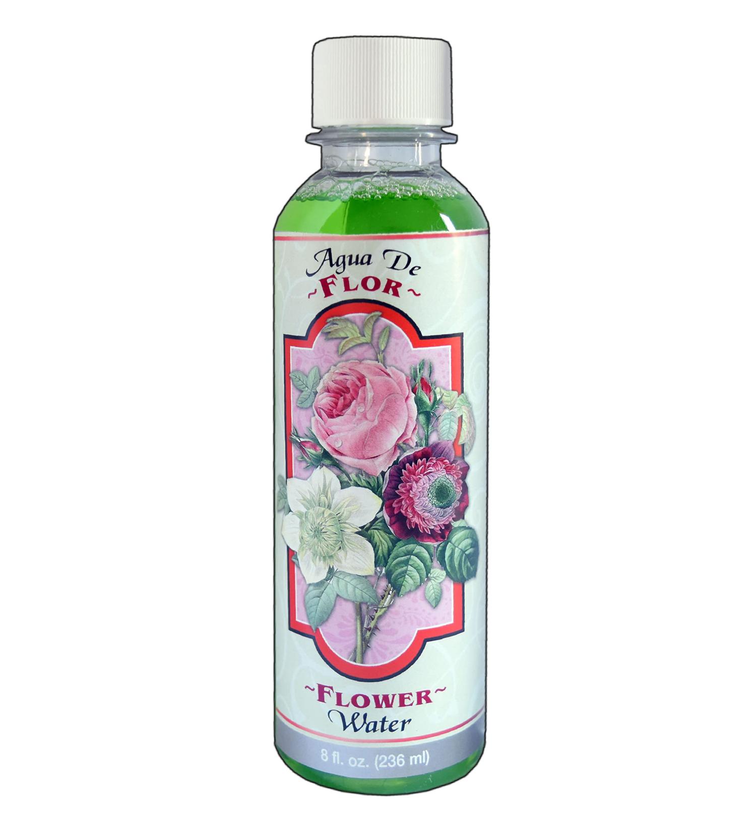 1 PC AURA SPIRITUAL FLOWER WATER -AGUA ESPIRITUAL FLORES 8 FL.OZ.