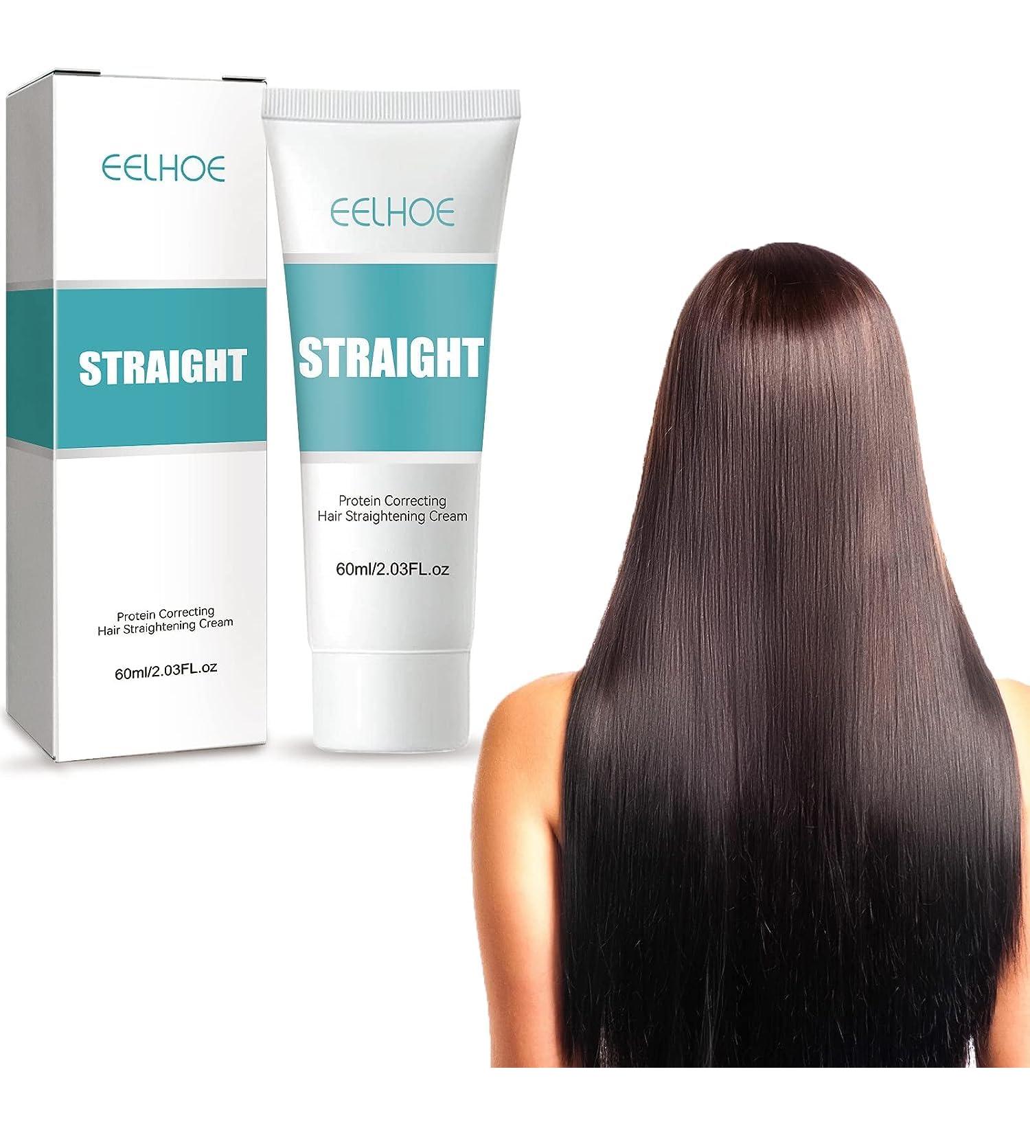 Hair Straightening Cream Hair Protein Correcting Hair Gloss and Silk Correcting Hair Straightener Cream Nourishing Fast Smoothing Collagen Hair Straightener Treatment Cream for Curly Hair (1pc) - Buy Online on GoSupps.com