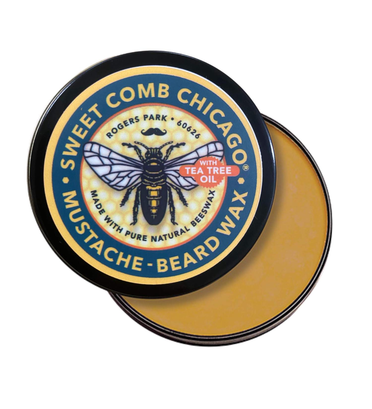Sweet Comb Chicago Beard Styling Wax - Medium Hold with Tea Tree Oil for Men's Facial Hair Styling - Buy Online on GoSupps.com
