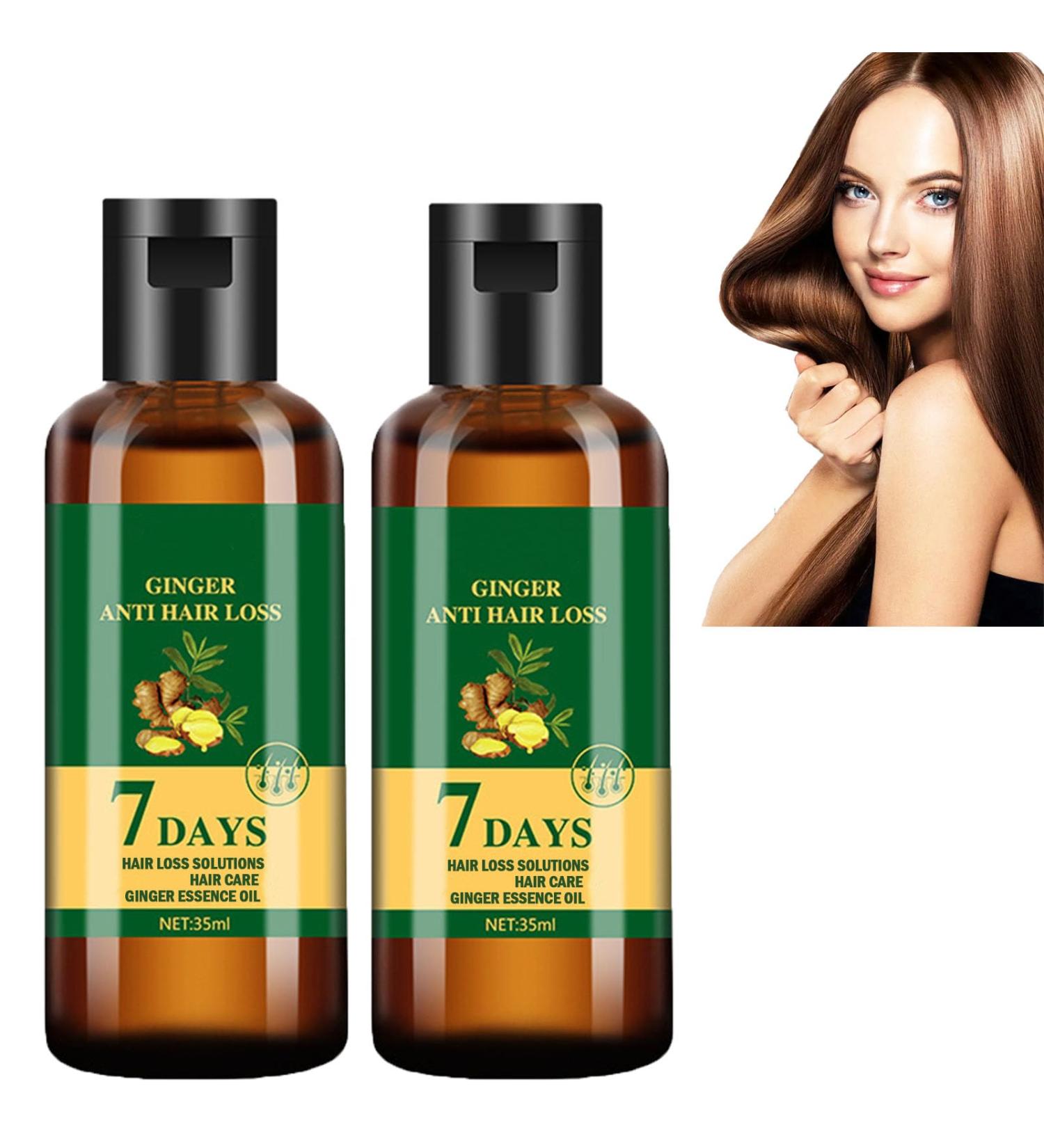  homomdy Lidoria 7 Day Ginger Hair Loss Oil Hair Growth Oil Anti Hair Loss Serum Natural Ginger Hair Growth Germ Serum (2PCS) - Buy Online on GoSupps.com