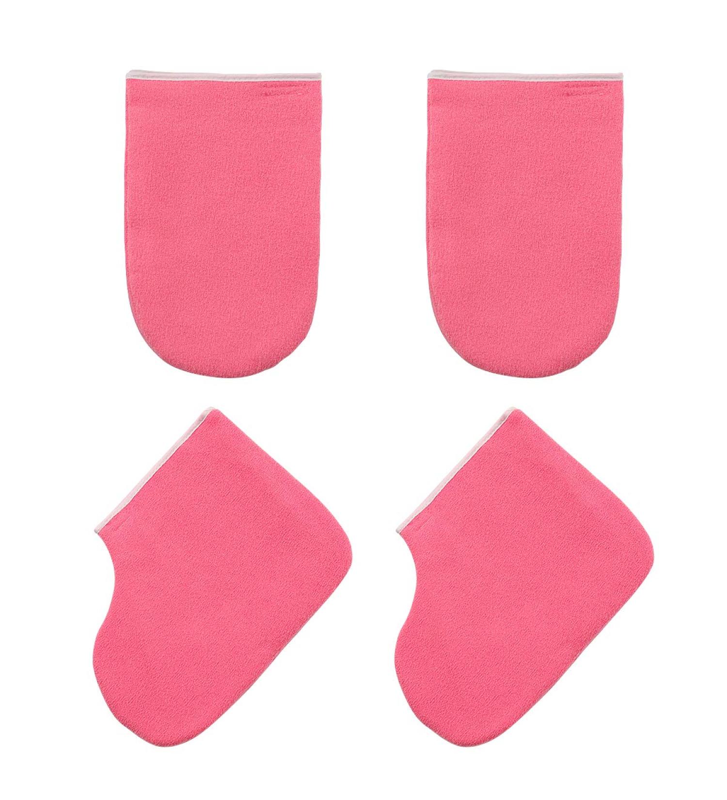 Minkissy Paraffin Wax Work Gloves and Booties Set Beauty Care Supplies for Heat Therapy Spa - Buy Online on GoSupps.com