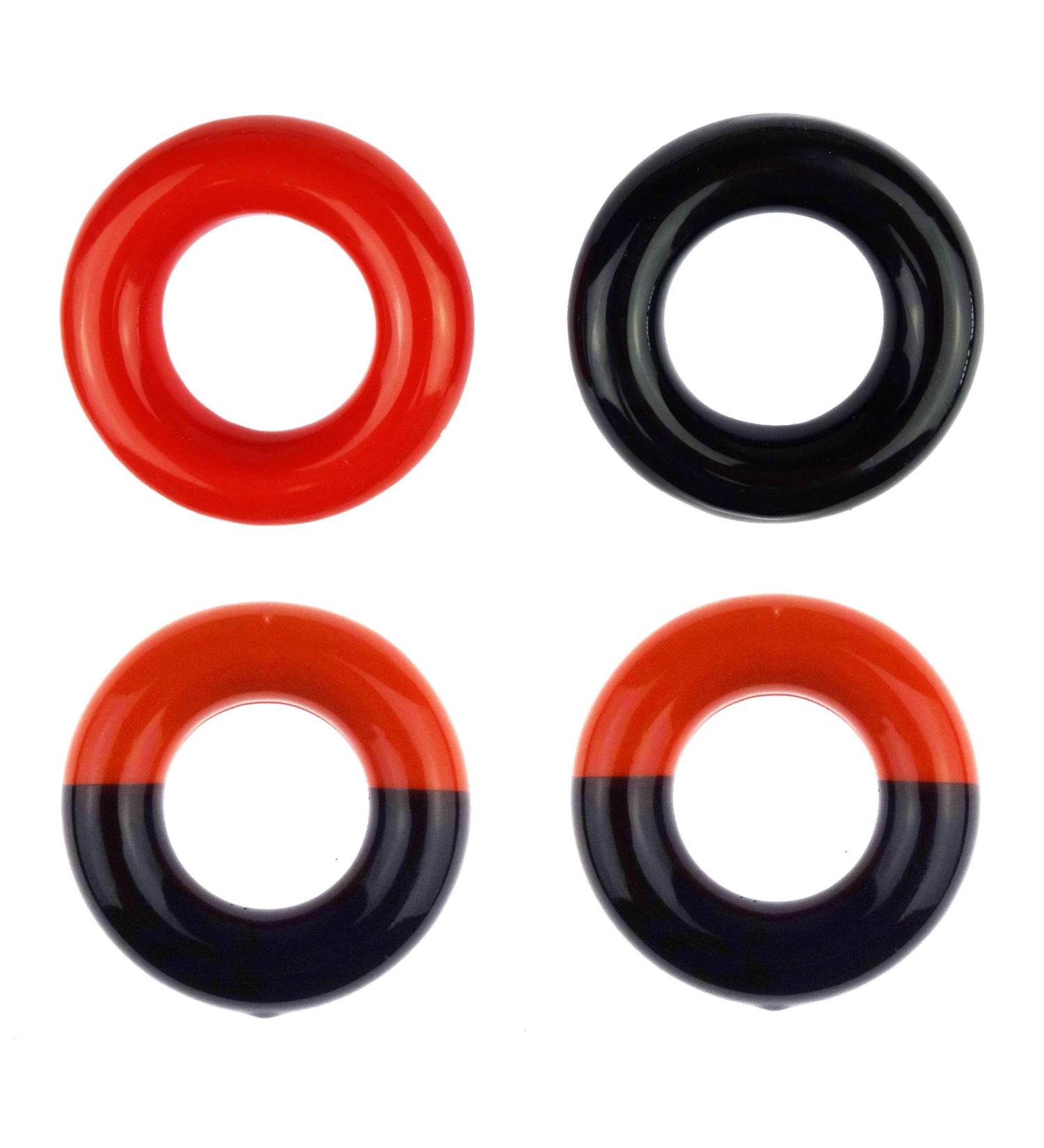 Zelerdo 4 Pack Golf Club Warm Up Swing Weight Rings - Black, Red, Mixed Colors - Buy Online on GoSupps.com
