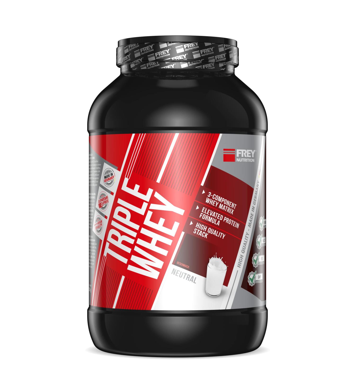 Frey Nutrition Triple Whey Protein 2.3 kg - Neutral Flavor - International Shipping Available - Buy Online on GoSupps.com