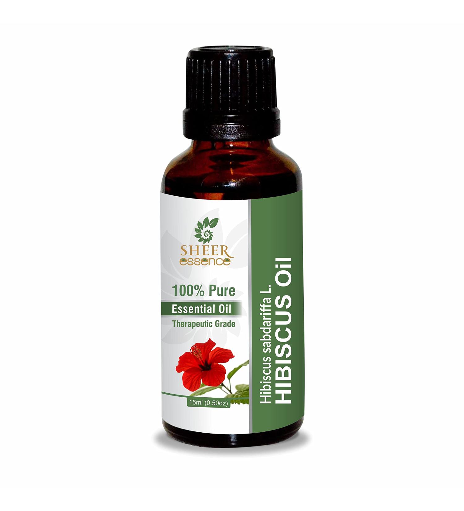 Sheer Essence Hibiscus Oil 15 ML (0.51 Fl.OZ) | 100% Pure Natural Undiluted Uncut Therapeutic Grade Hibiscus Sabdariffa L Essential Oil - Buy Online on GoSupps.com