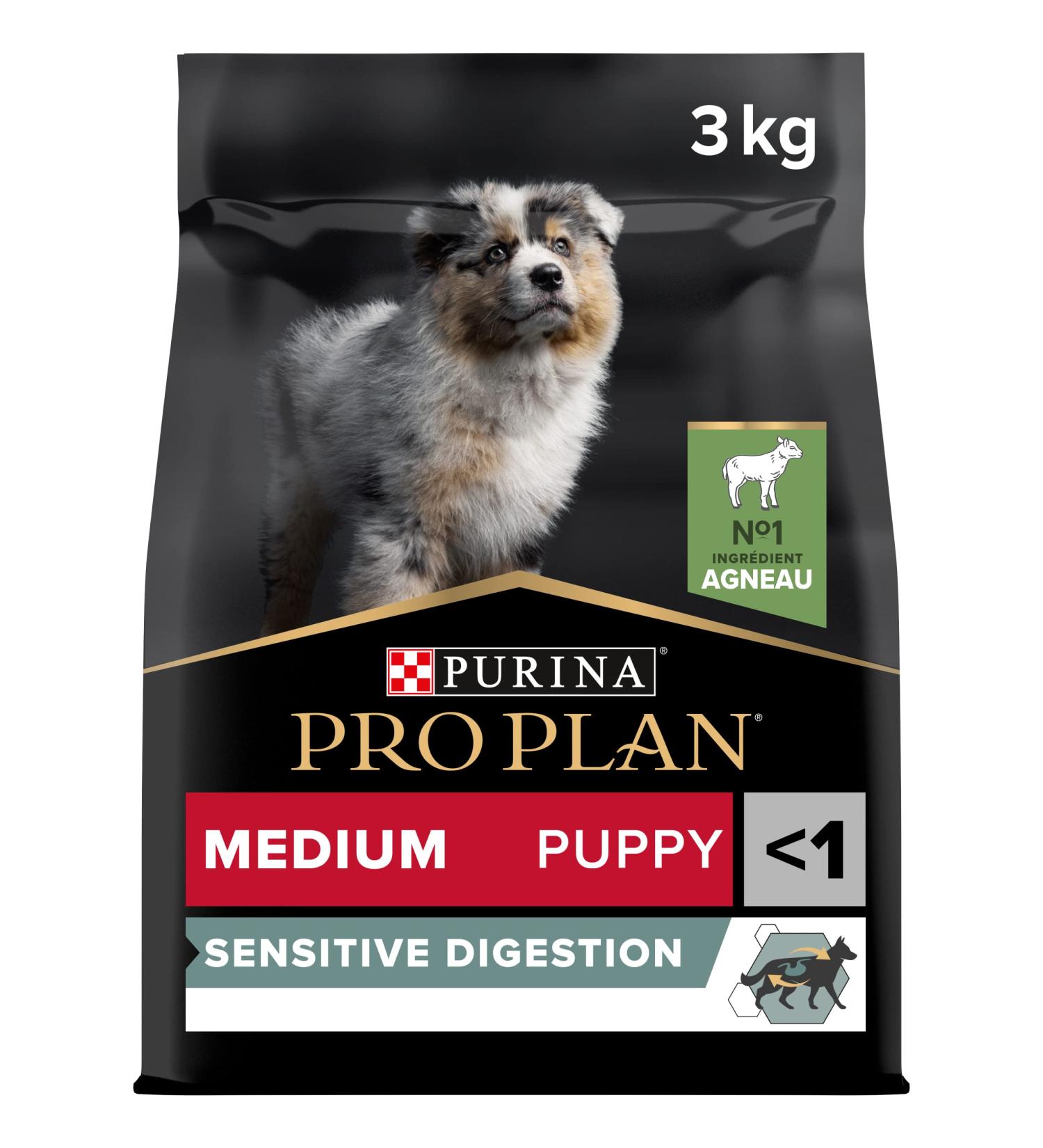 PRO PLAN Dog Medium Puppy Sensitive Digestion Lamb 3 kg - Buy Online on GoSupps.com