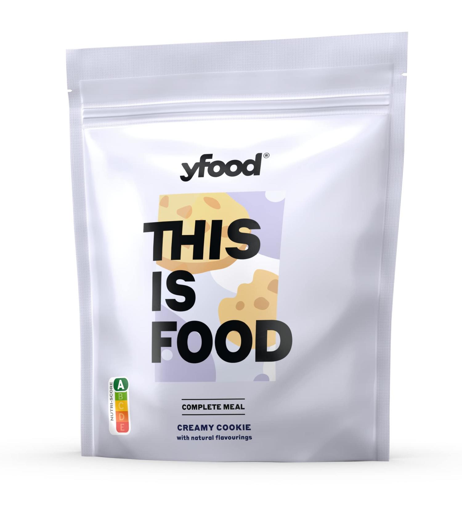 Yfood Powder Creamy Cookie - Delicious On-the-Go Meal Replacement | 6g Protein 26 Vitamins & Minerals | 17 Meals in 1.5kg Bag - Buy Online on GoSupps.com