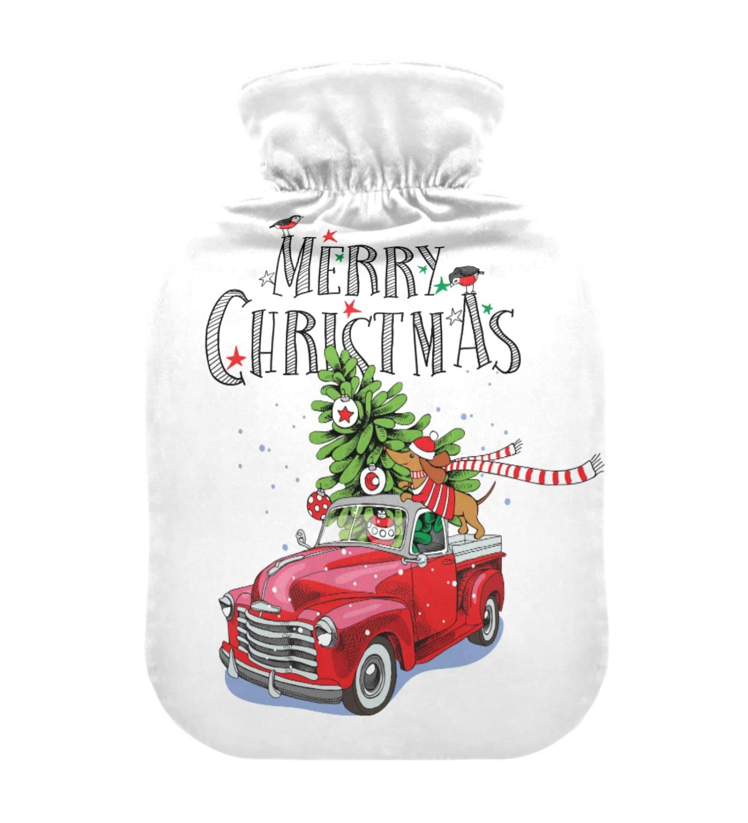 Christmas Truck Hot Water Bottle | 1L Heat Bottle for Pain Relief & Warmth | Ideal for Sports Injuries Hand & Foot Warmer - Buy Online on GoSupps.com