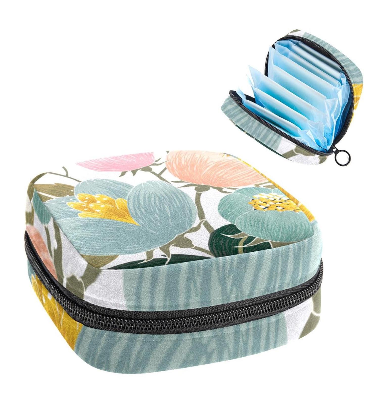 GIAPB Period Bag - Spring Flower Color Sanitary Napkin Storage & Travel Makeup Pouch - Buy Online on GoSupps.com