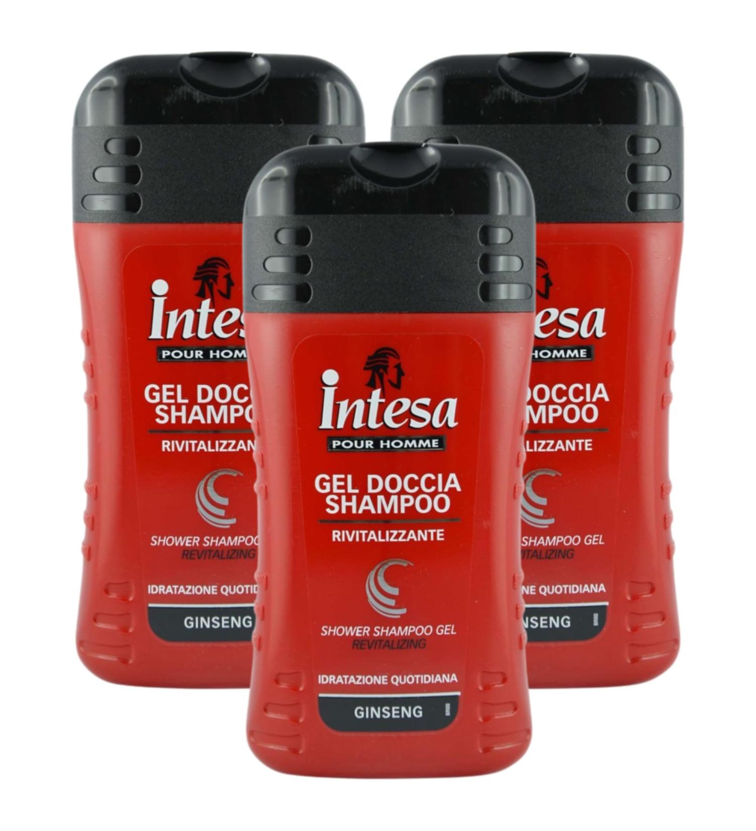 FEI FAN Intesa Pour Homme Shower Gel Shampoo Revitalizing Daily Hydration Ginseng Scented 250 ml