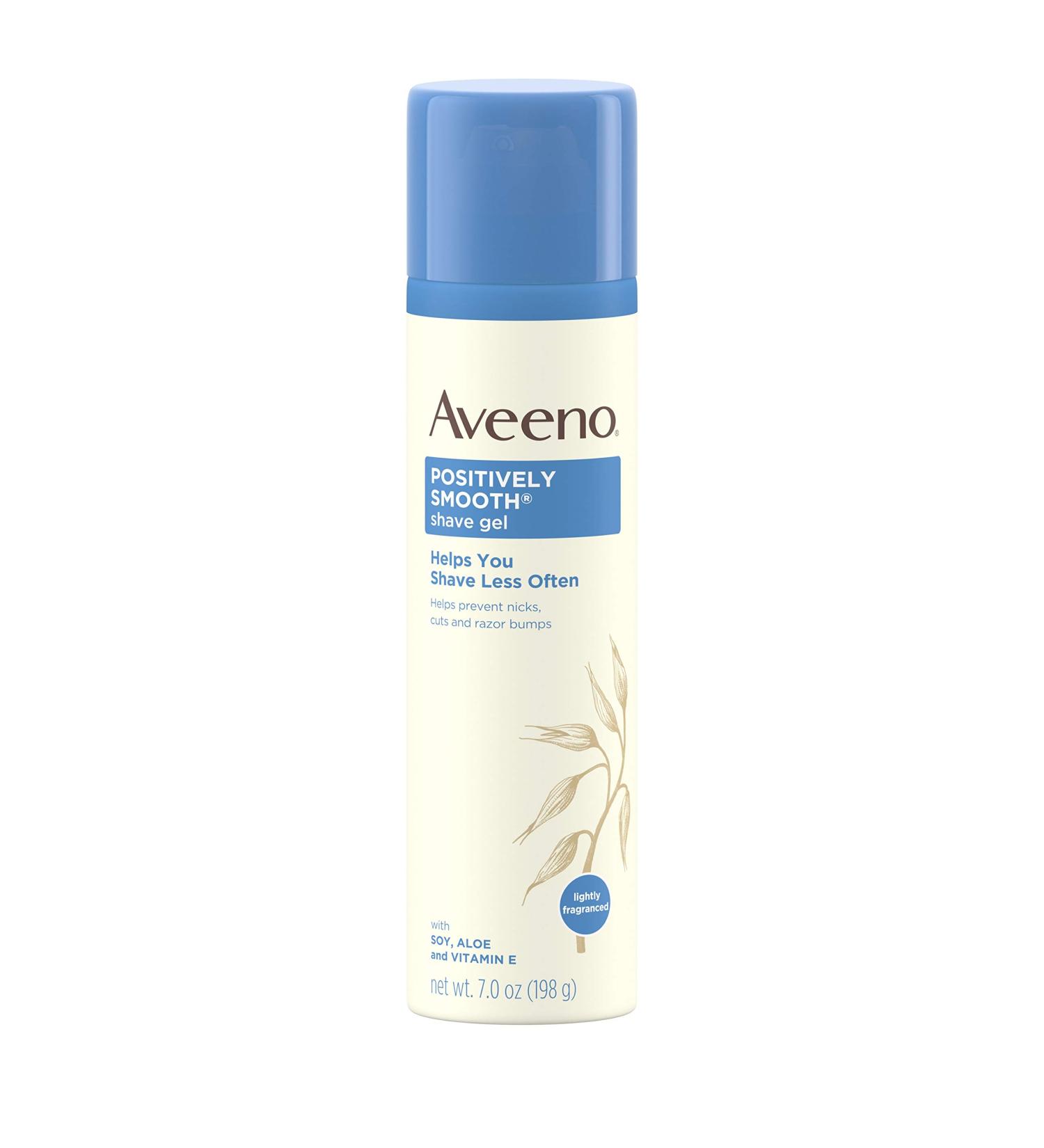 Aveeno Positively Smooth Shave Gel with Soy, Aloe & Vitamin E - Prevent Nicks, Cuts & Razor Bumps - 7 oz (Pack of 3) - Buy Online on GoSupps.com