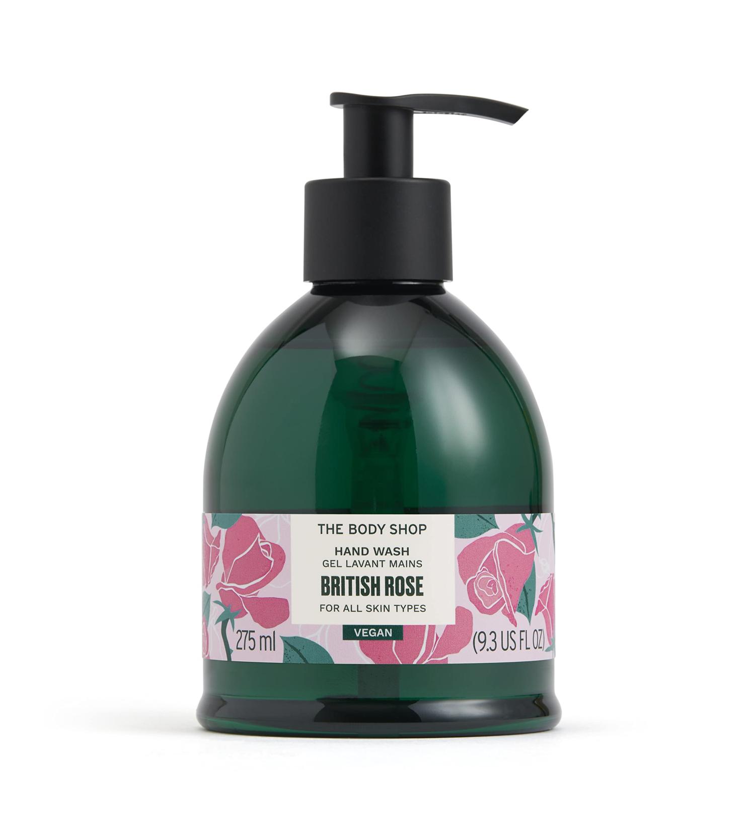 The Body Shop British Rose Hand Wash 9.3 fl oz - Hydrating Formula - Buy Online on GoSupps.com