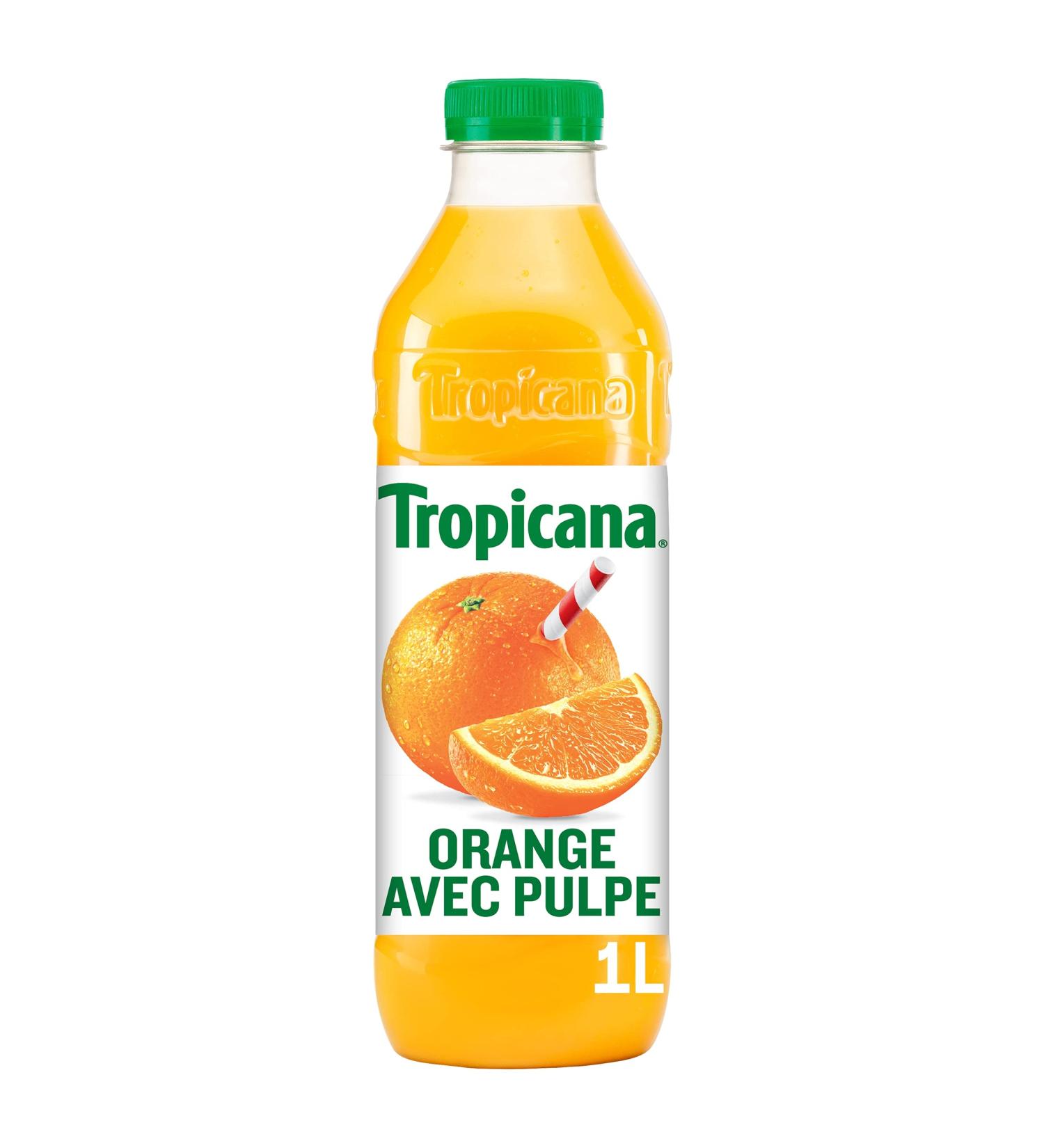 Tropicana Pure Orange Juice With Pulp 1L - Buy Online on GoSupps.com
