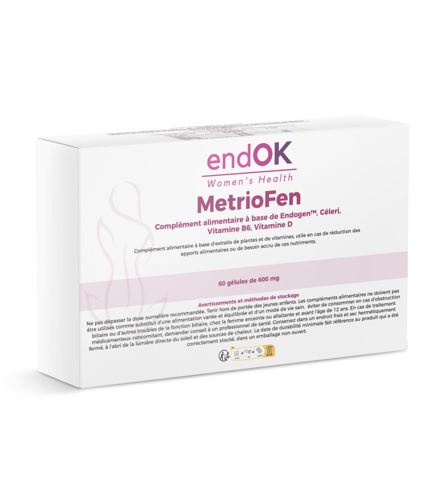 MetrioFen Suppl ment pour les douleurs pelviennes chroniques le cycle menstruel l'endom triose et l'inflammation | Test scientifiquement | Extraits naturels R gime m diterran en | Sans hormones - Buy Online on GoSupps.com