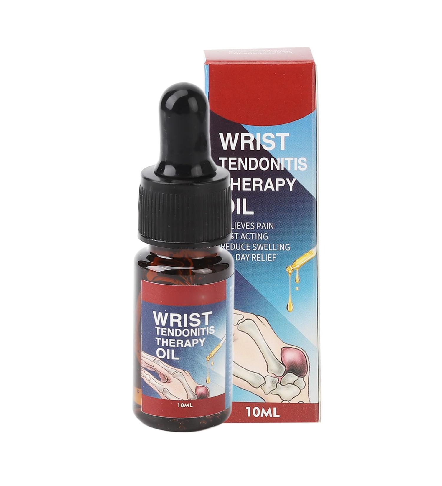 4 Bottles Wrist Tendonitis Oil 10ml - Fast Relief Massage Oil with Peppermint Arnica Eucalyptus Ginger & Turmeric - Buy Online on GoSupps.com