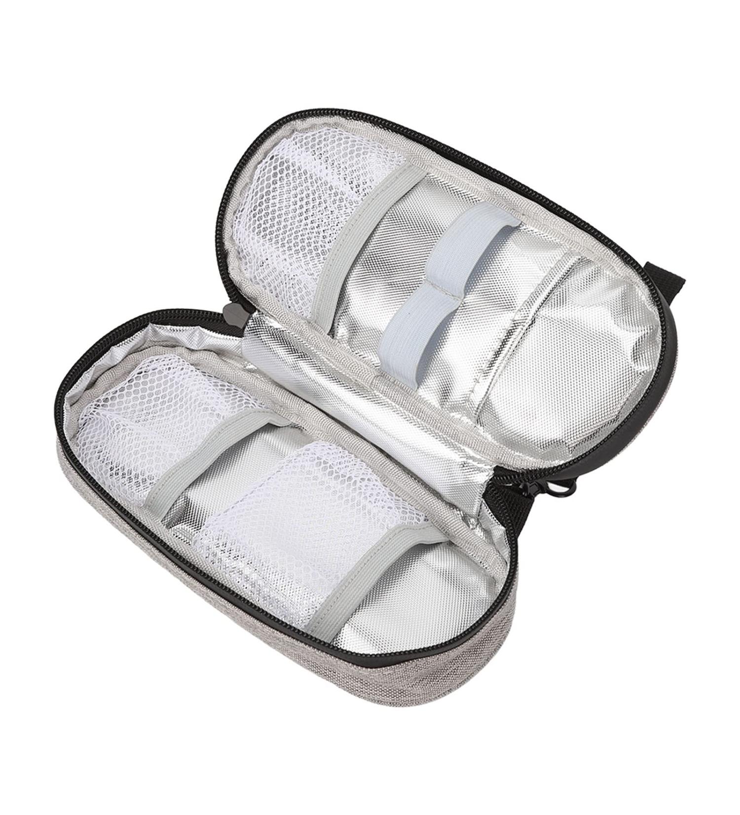 Insulin Cooler Bag | Durable Aluminium Foil | Portable Cooling Pouch - Grey - Buy Online on GoSupps.com