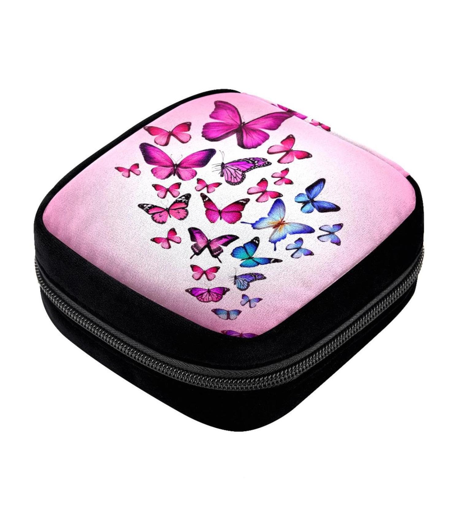 GIAPB Period Bag Sanitary Napkin Storage Holder | Colorful Butterfly Family Color2751 - Buy Online on GoSupps.com