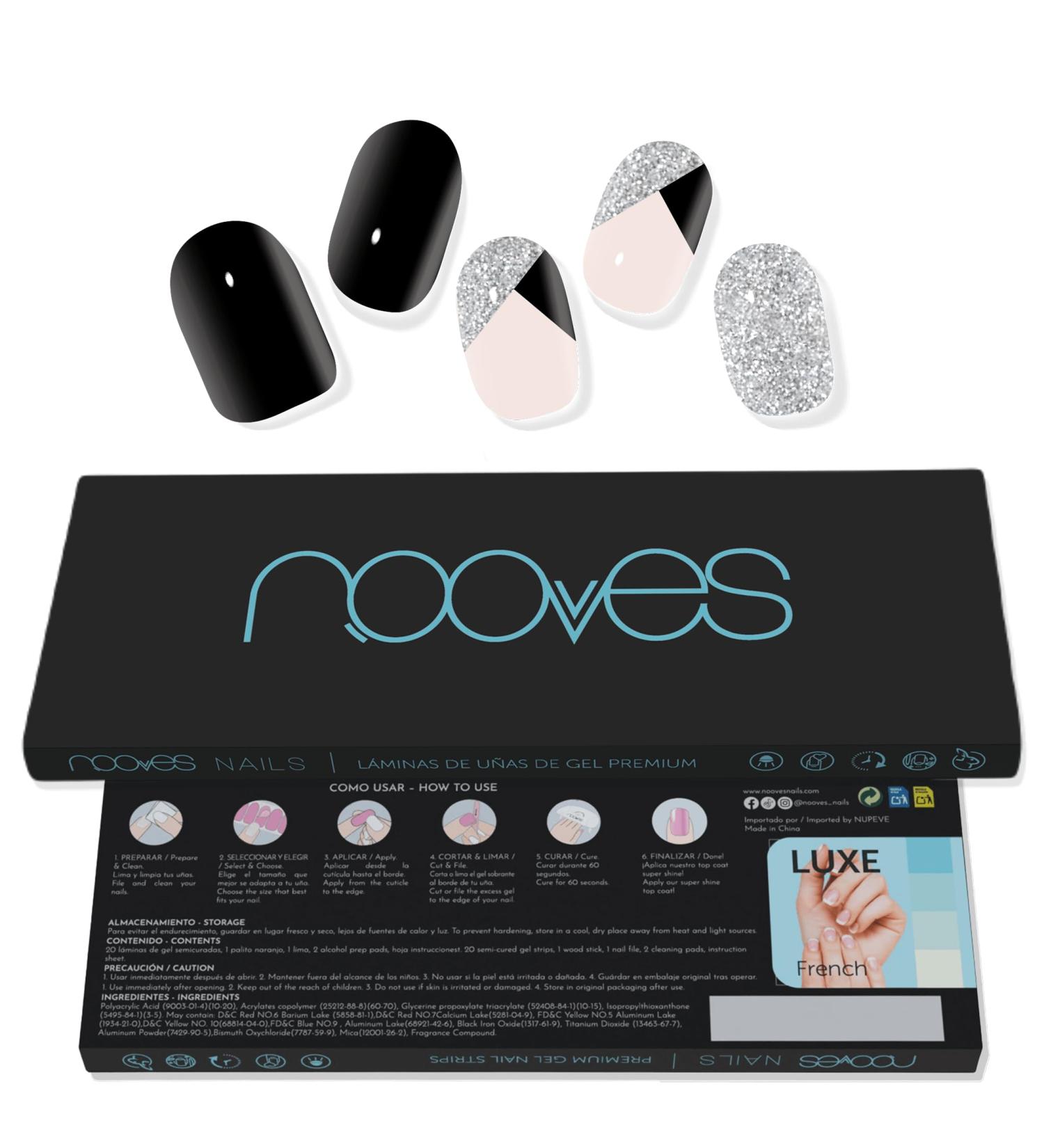  NOOVES NOOVES Intimate Evening Premium Semi-Cured Nail Gel Sheets + 1 Nail File & 1 Stick Vegan Orange - Buy Online on GoSupps.com