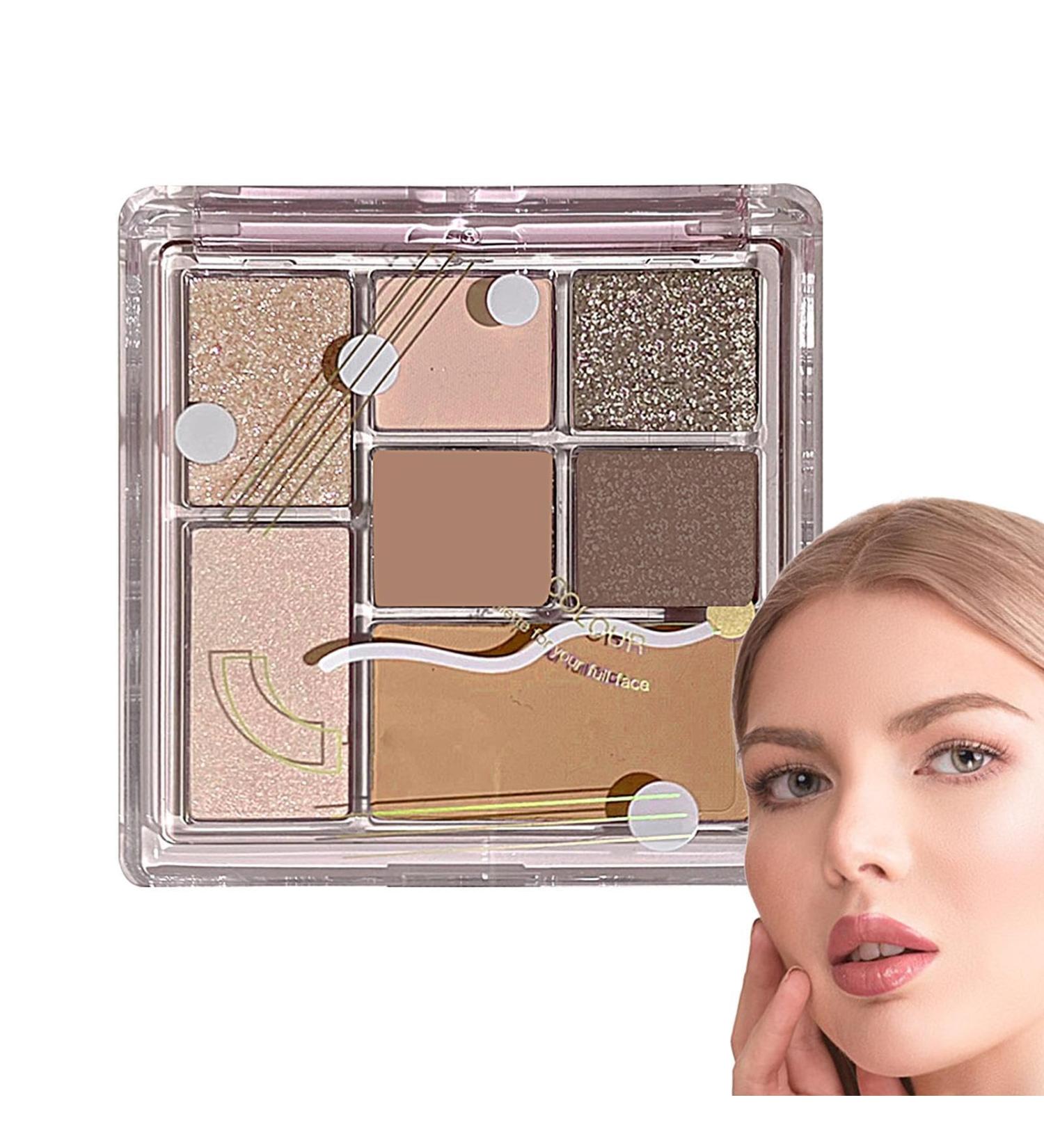 Colorful Eyeshadow Palette - 7 Colors Shimmer Waterproof Eyeshadow - Professional Vibrant Colors Shades Cosmetics Compact Waterproof Glitter Makeup Palette for Blendable Bright Makeup Littryee Raw Coconut Latte No. 16 - Buy Online on GoSupps.com