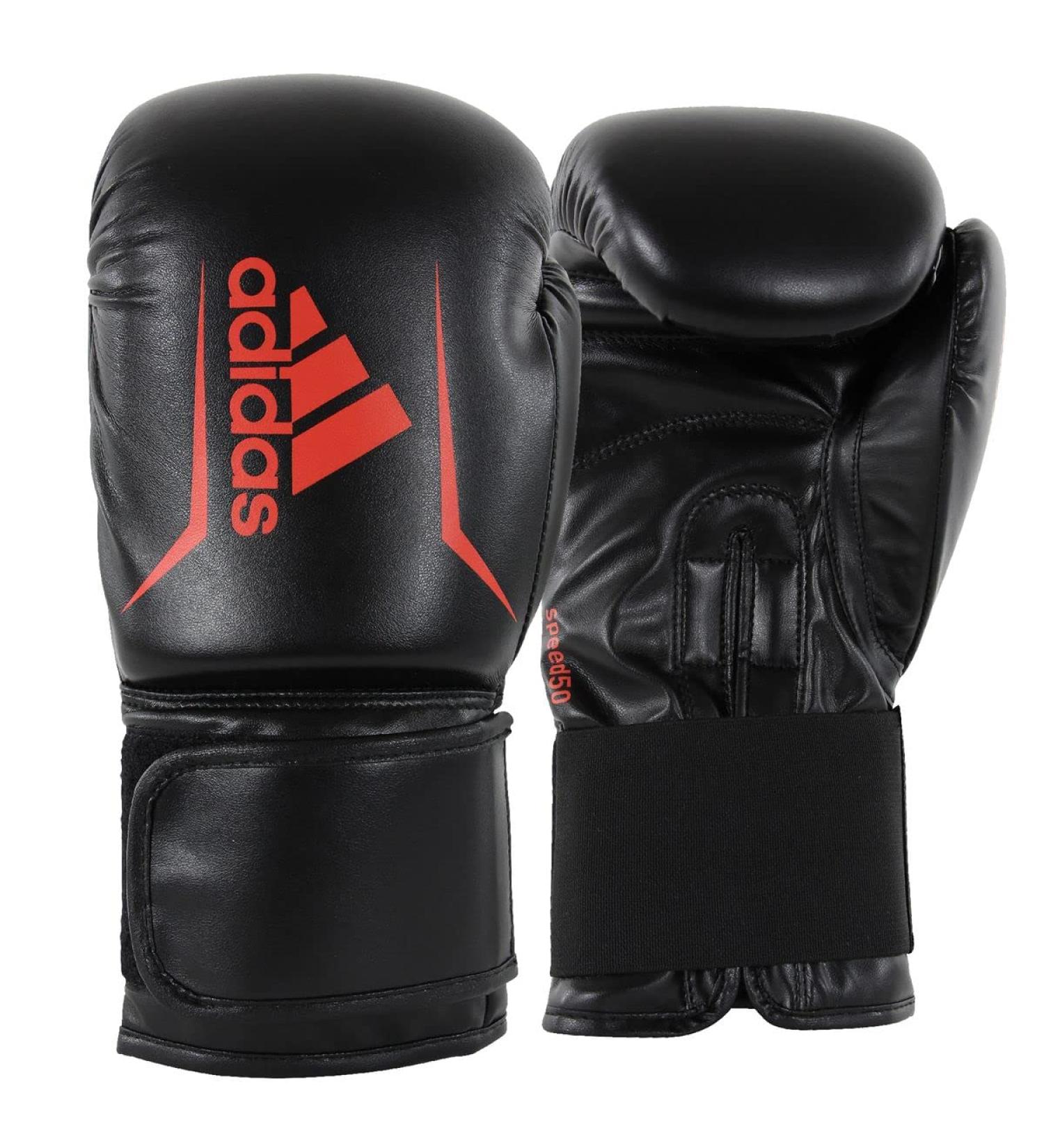 Buy adidas Speed 10 oz Boxing Gloves Black/Red | International Shipping Available - Buy Online on GoSupps.com