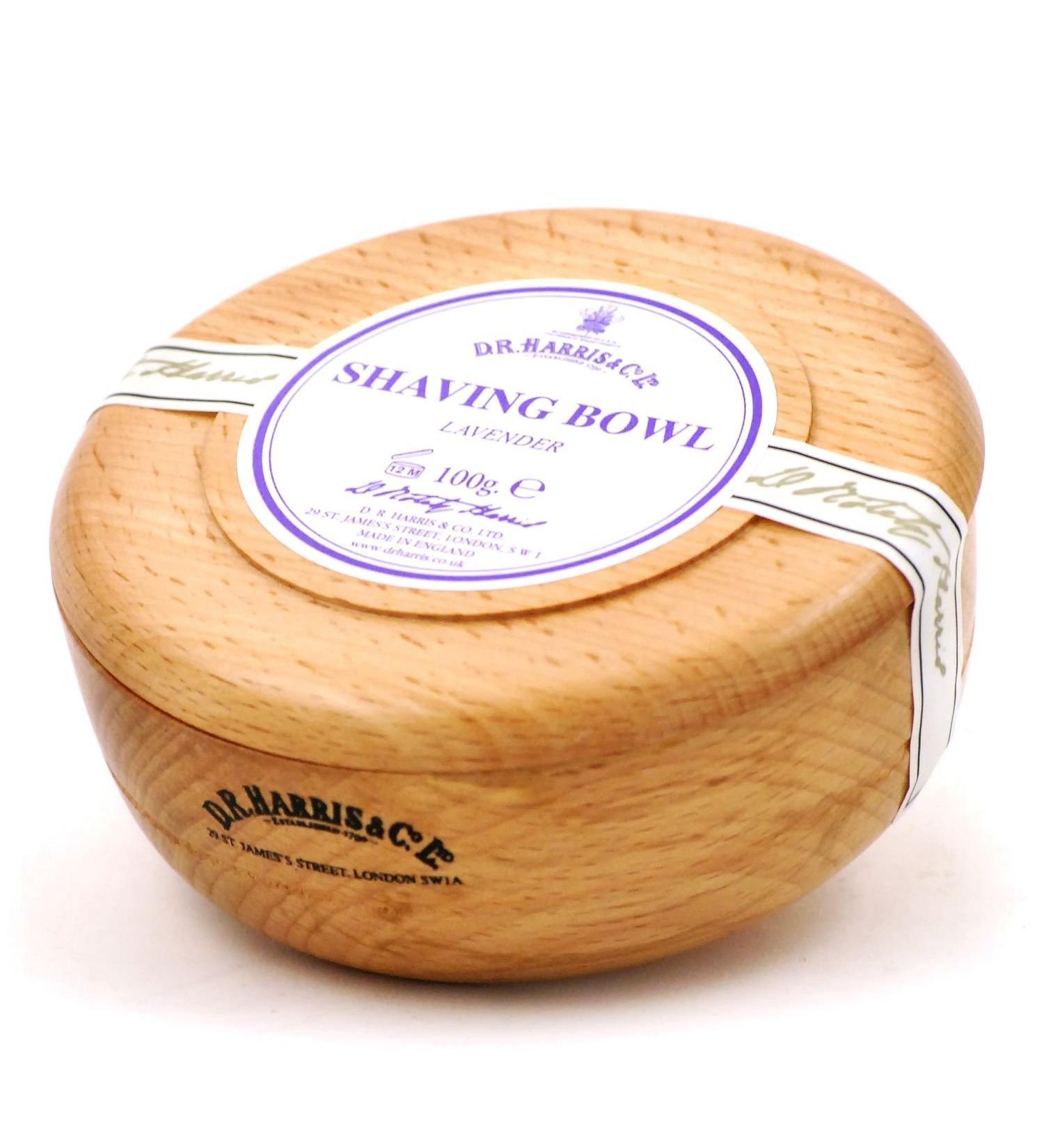 D R Harris Lavender Shaving Soap in Beech Wood Bowl (100g)