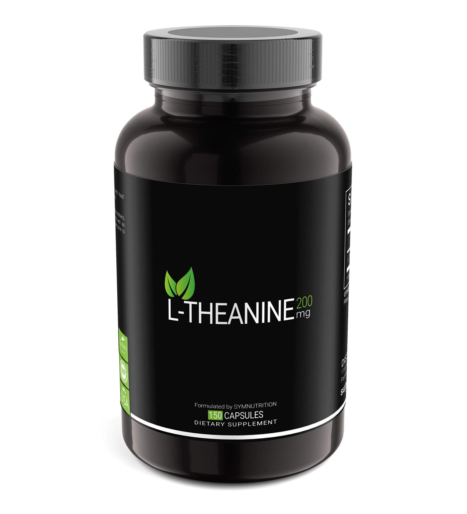 L-Theanine 200mg V-Capsules - 150 Count (150 Servings) | Non-GMO, Vegan & Gluten Free | Made in USA cGMP Facility - Buy Online on GoSupps.com