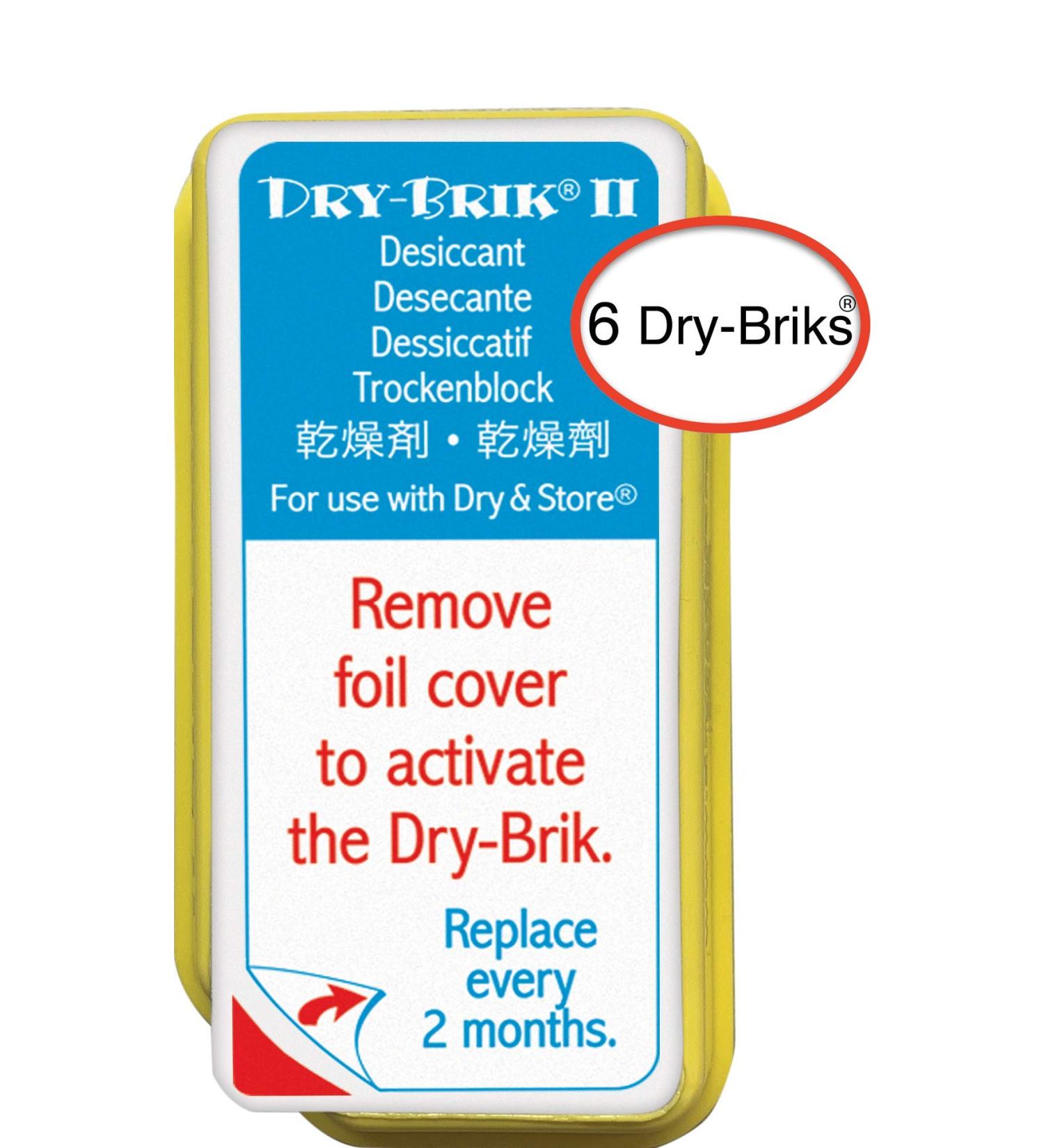 Dry & Store Dry-Brik II Desiccant Blocks - 6 Blocks (2 Packs) | Replacement Moisture Absorber for Global II & Zephyr - Buy Online on GoSupps.com