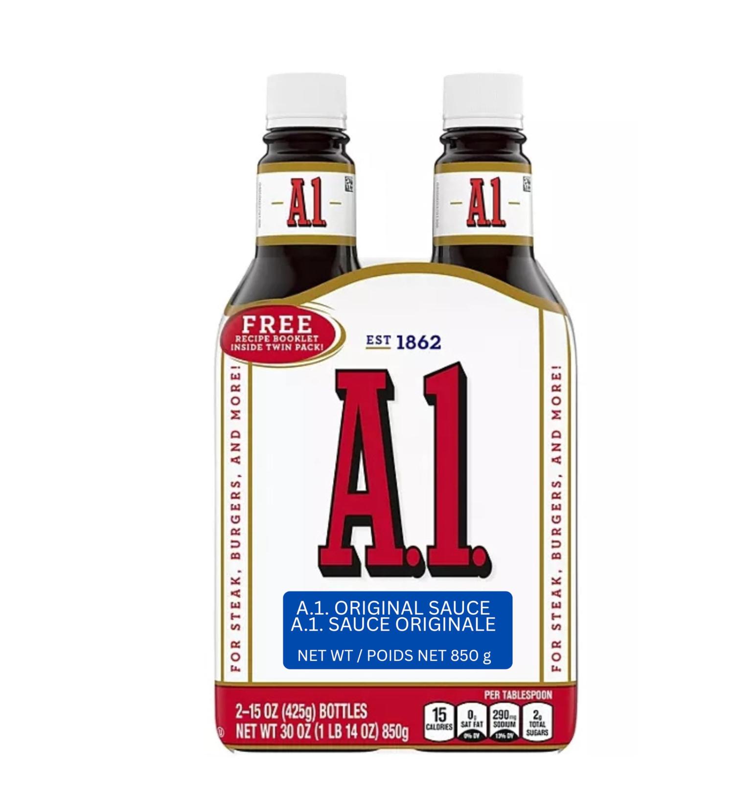 A-1 Steak Sauce 15 oz - 2 Pack - Buy Online on GoSupps.com