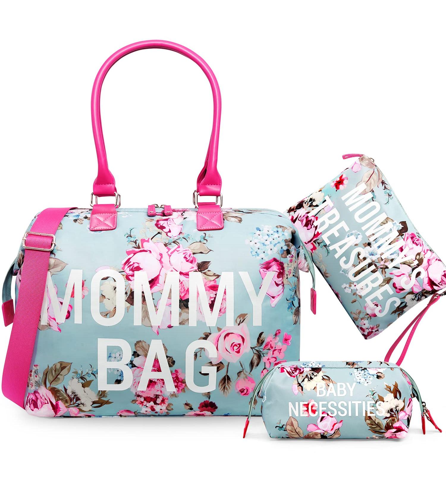 LitBear Hospital Bag for Labor and Delivery - Large Waterproof Mommy Bag - Multifunctional Overnight Bag for Women (Blue Floral) - Buy Online on GoSupps.com