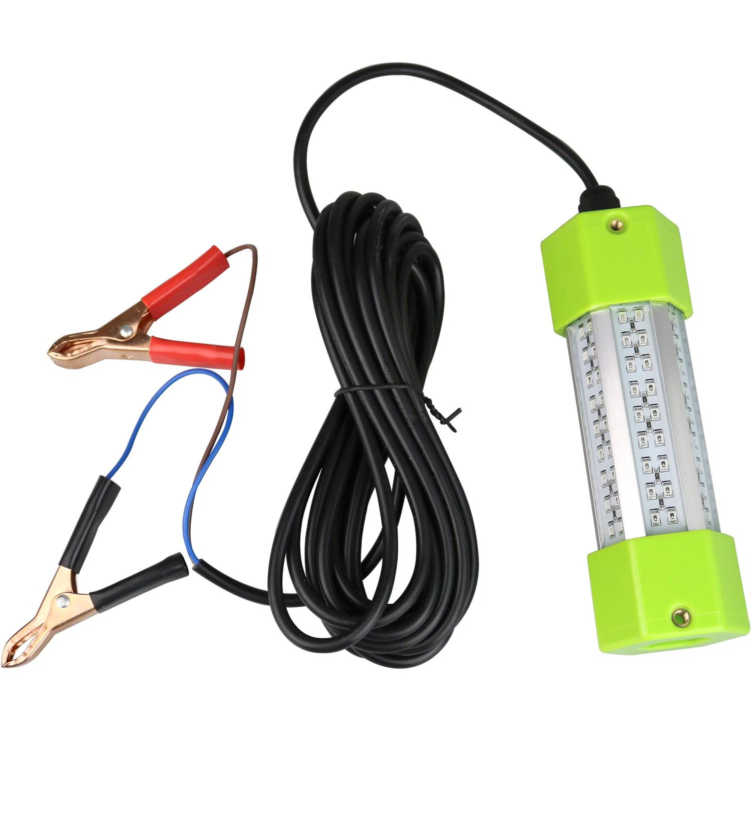 Lightingsky 12V 70W 7000 Lumens LED Submersible Fishing Light 6 Sides Underwater Fish Finder Lamp with 5m Cord White-70W
